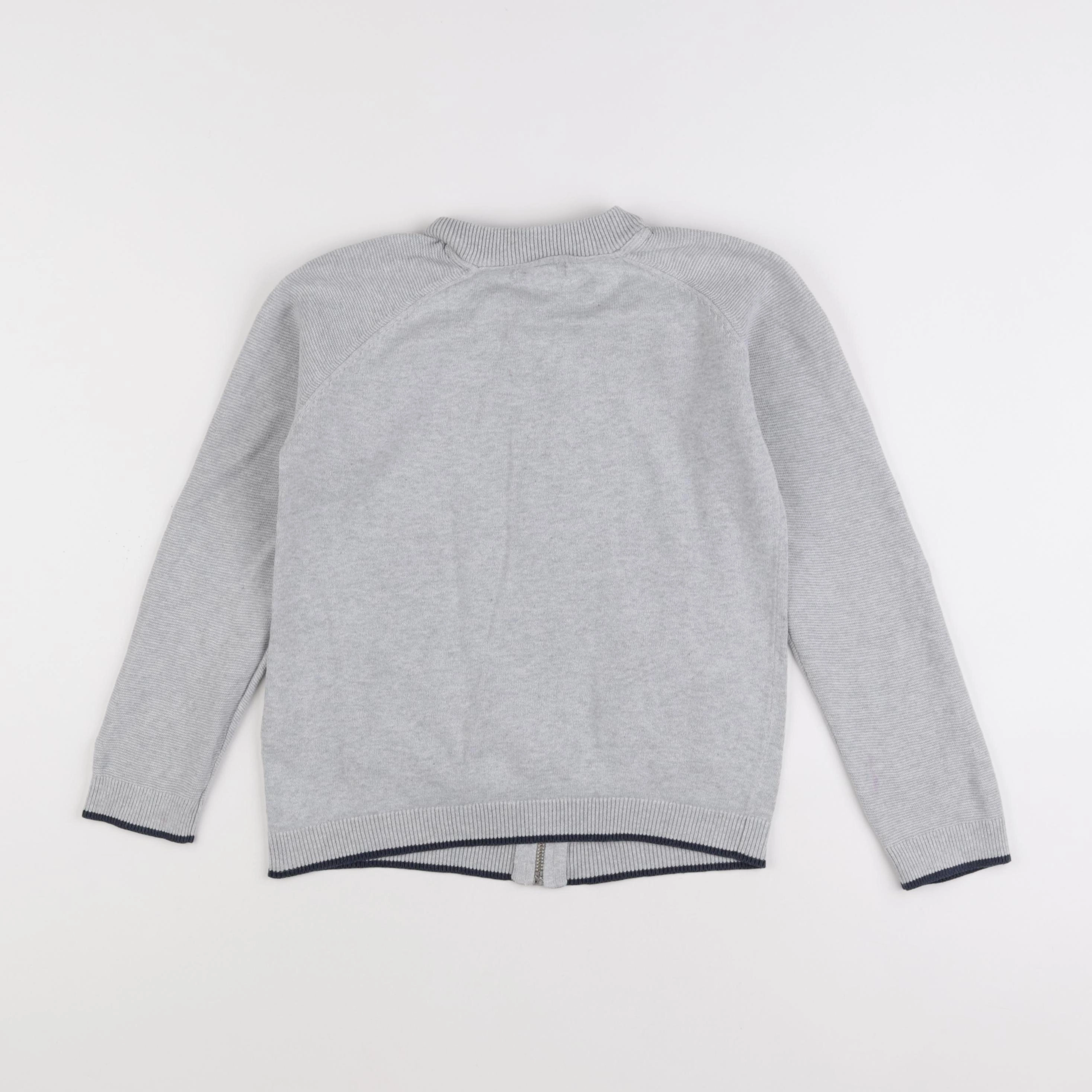 Vertbaudet - gilet gris - 8 ans