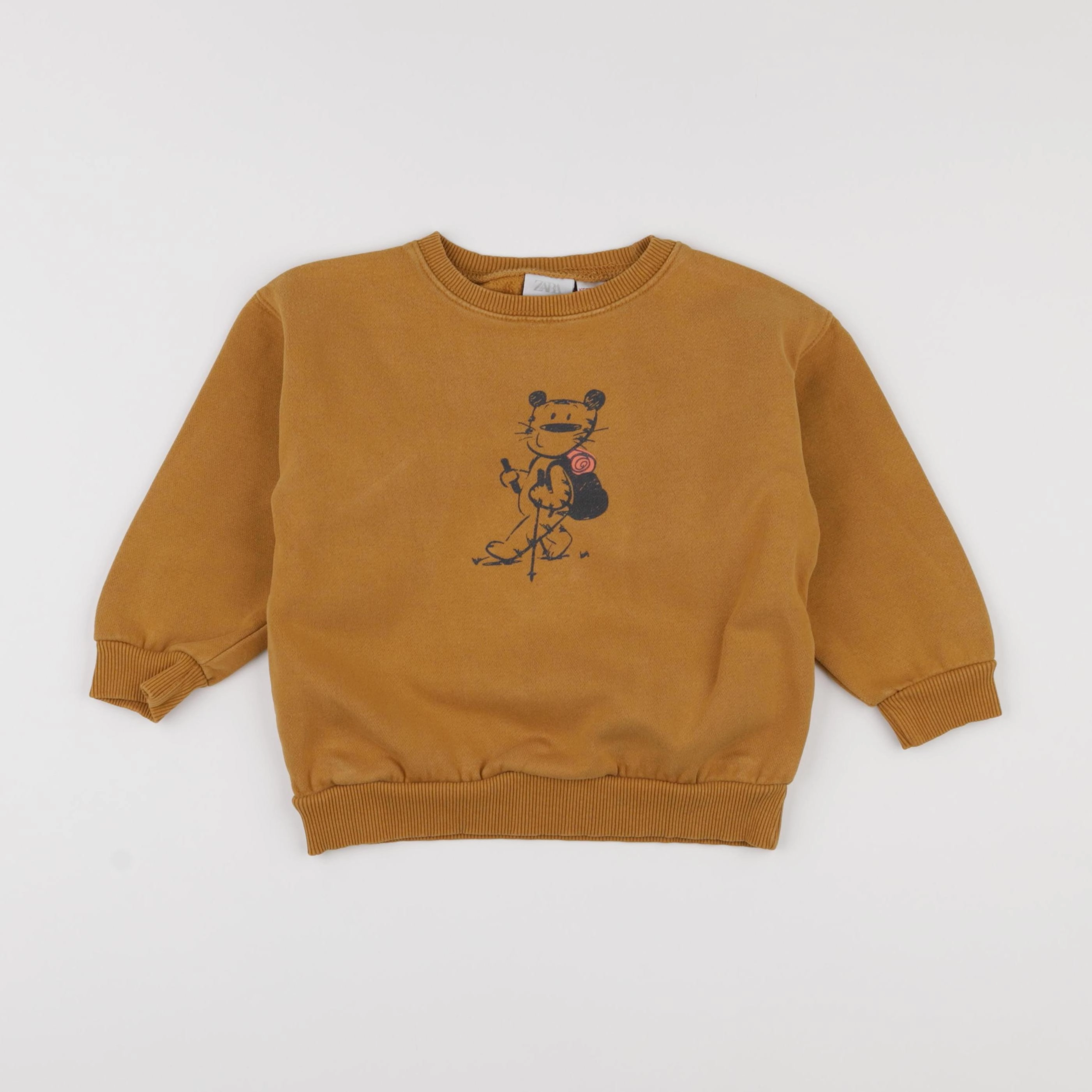 Zara - sweat orange - 4/5 ans