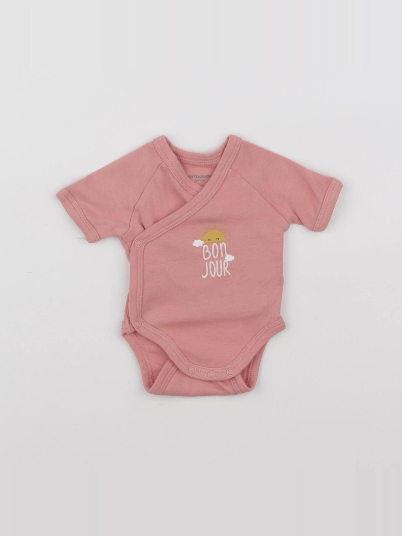 Vertbaudet - body rose - 0 mois