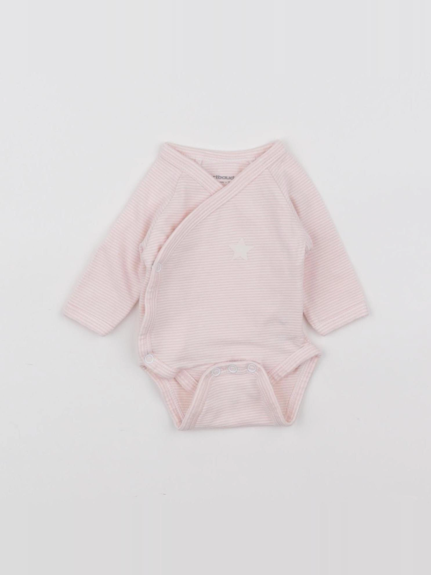Vertbaudet - body rose - 0 mois
