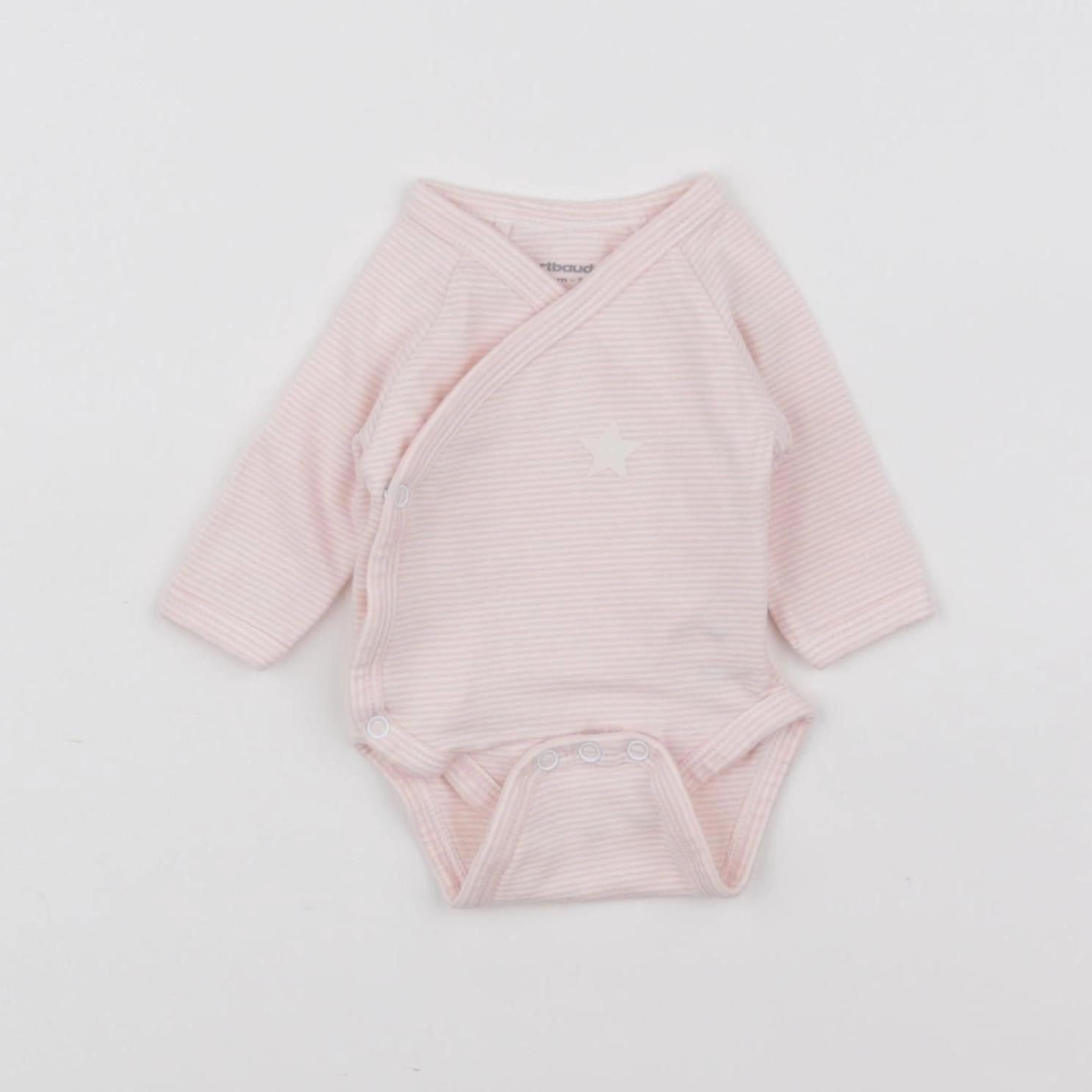 Vertbaudet - body rose - 0 mois