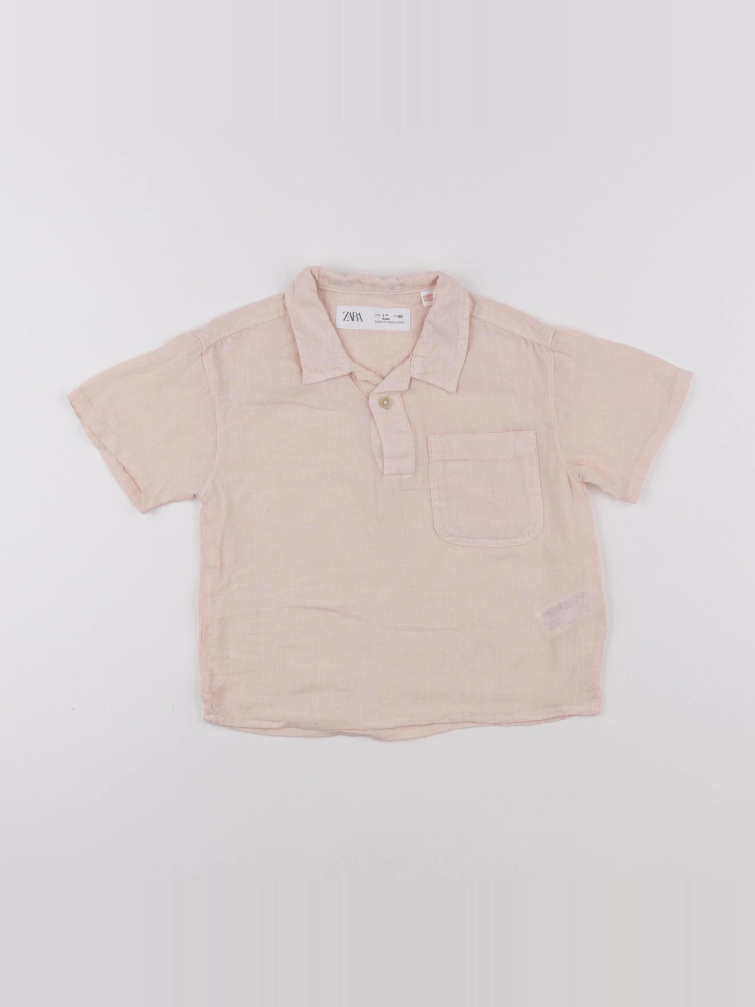 Zara - chemise rose - 18 mois