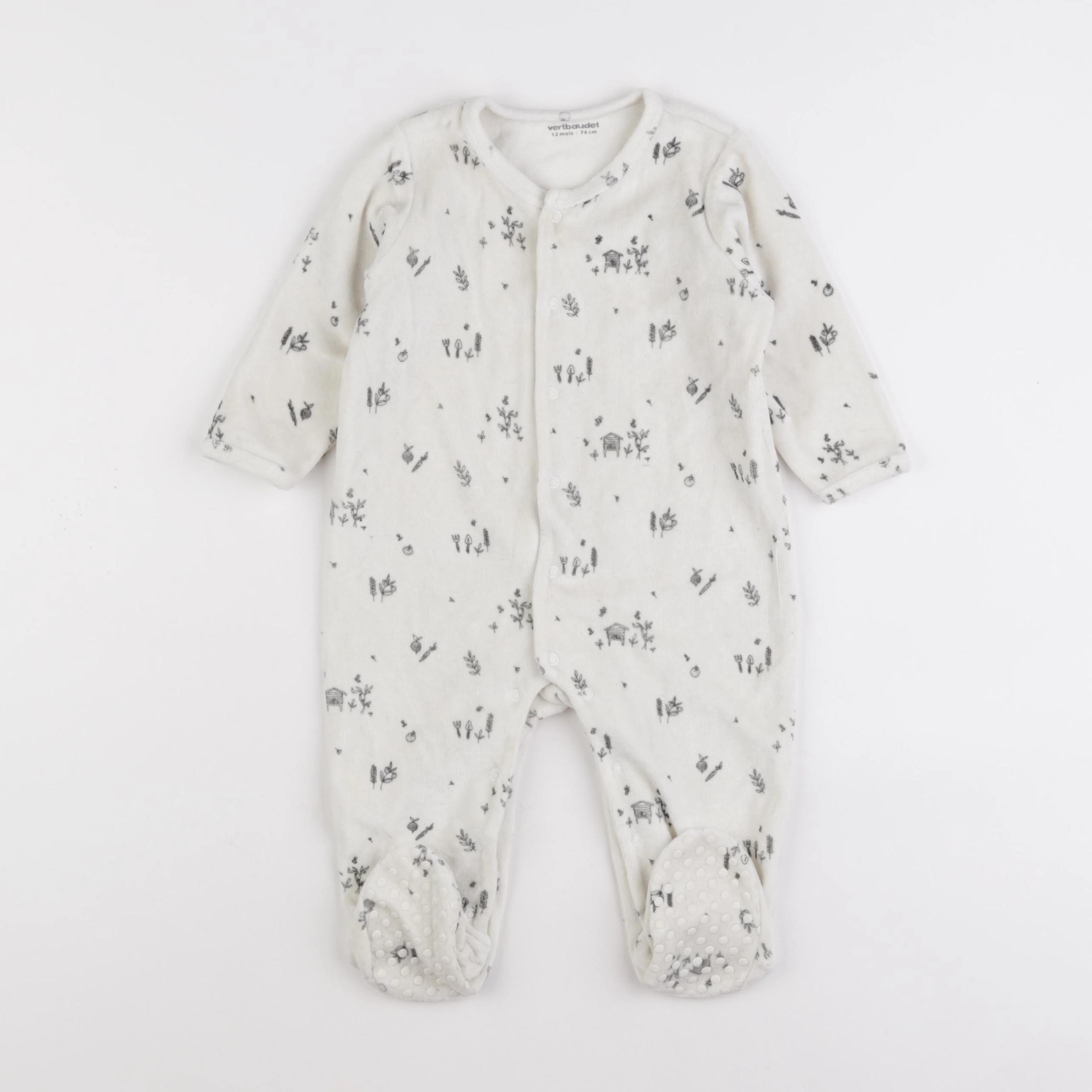 Vertbaudet - pyjama beige - 12 mois