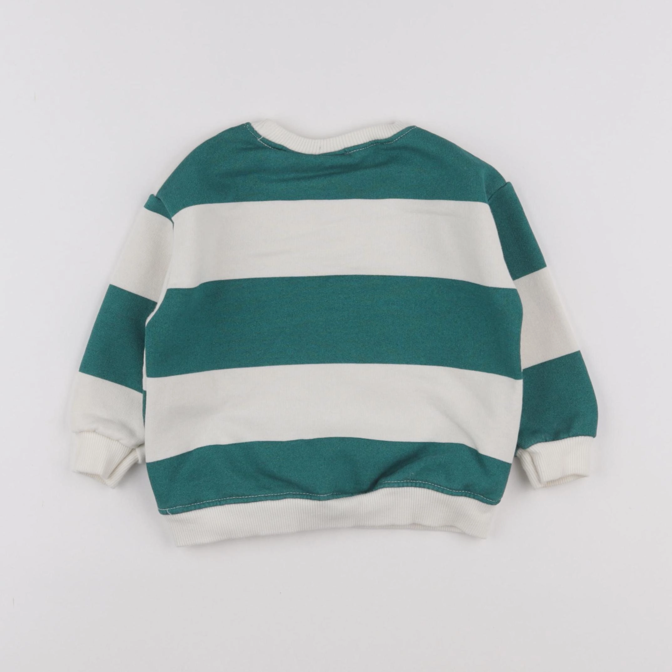 Zara - sweat blanc, vert - 18 mois
