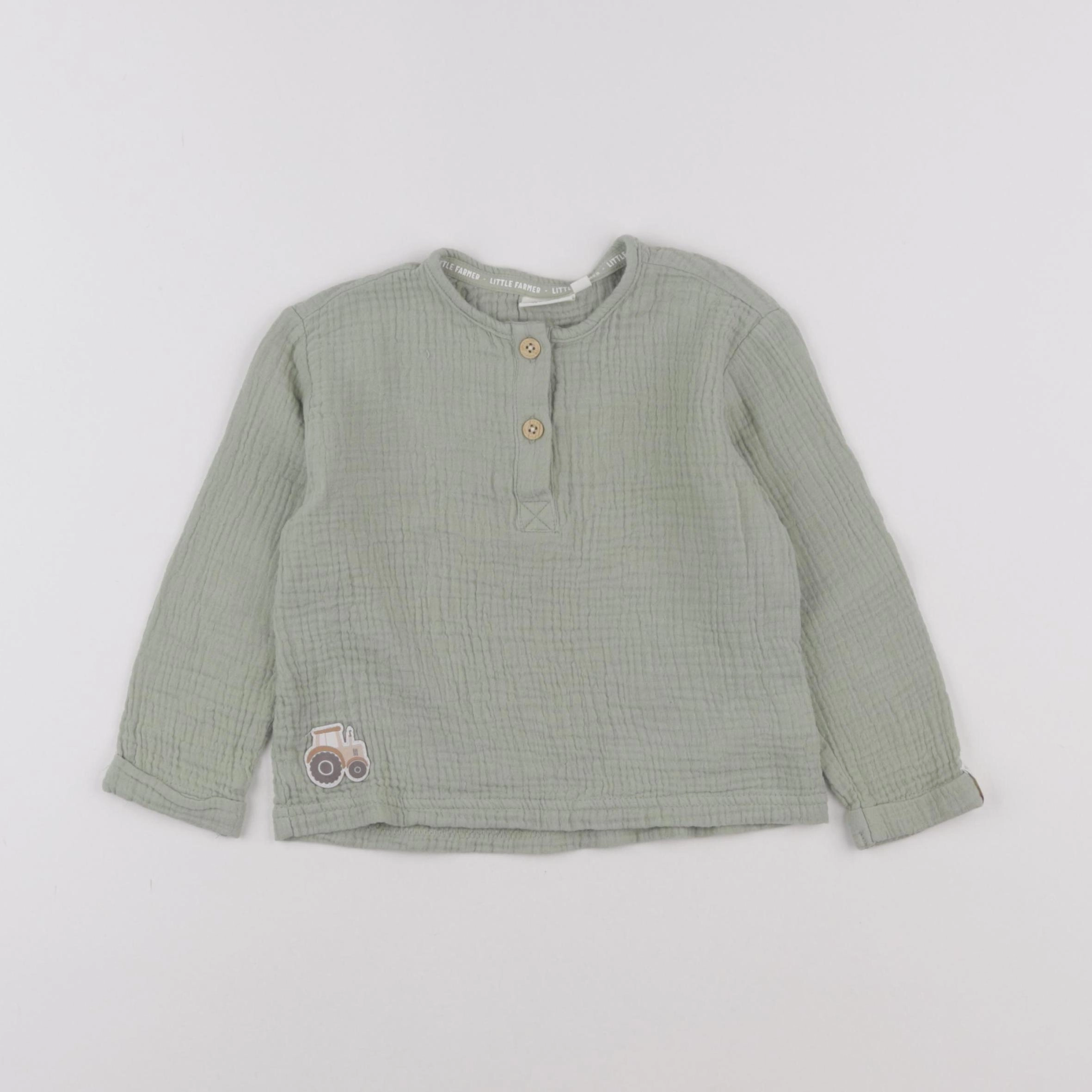 Little Dutch - chemise vert - 2 ans