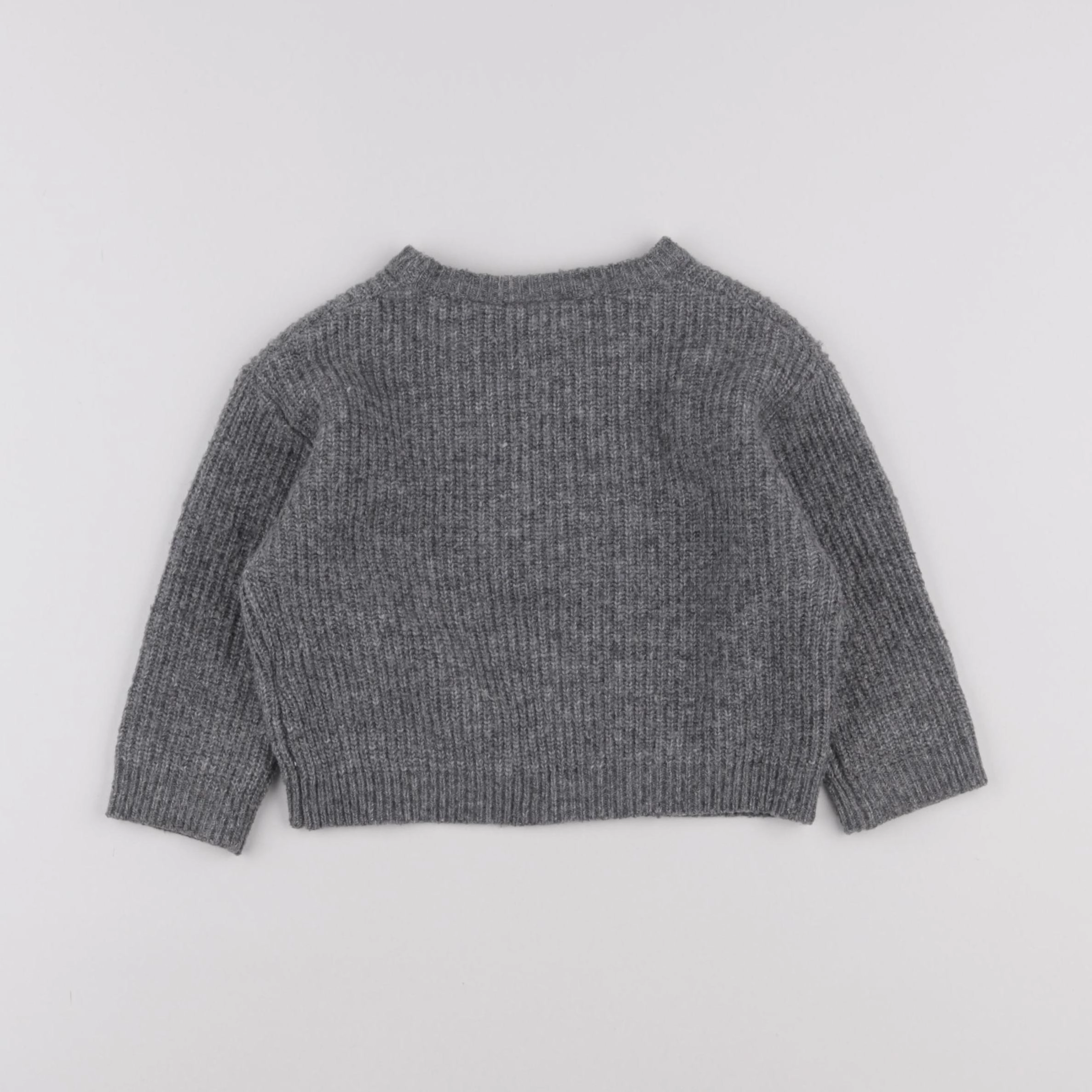 Zara - pull gris - 12/18 mois