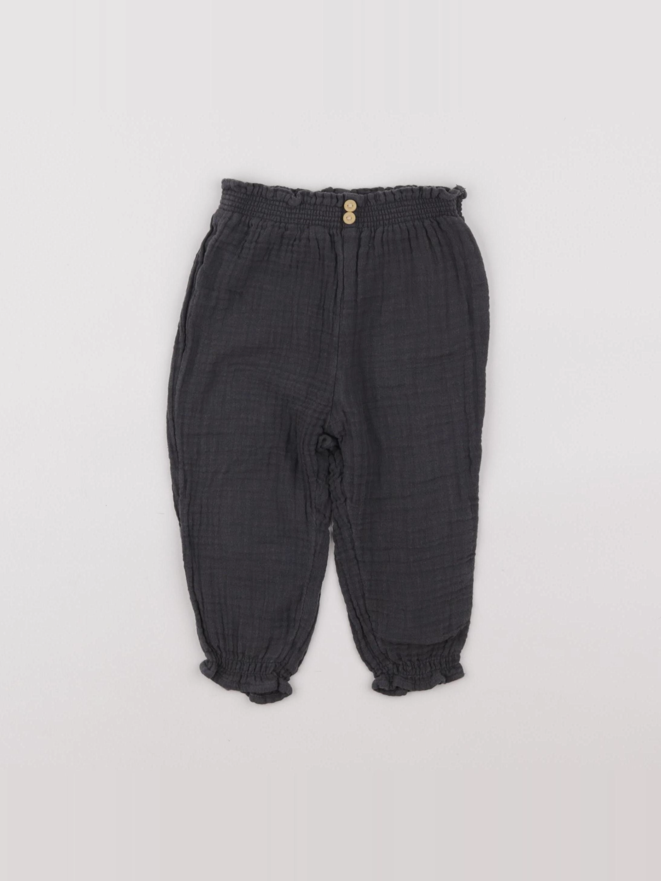 H&M - pantalon gris - 9/12 mois