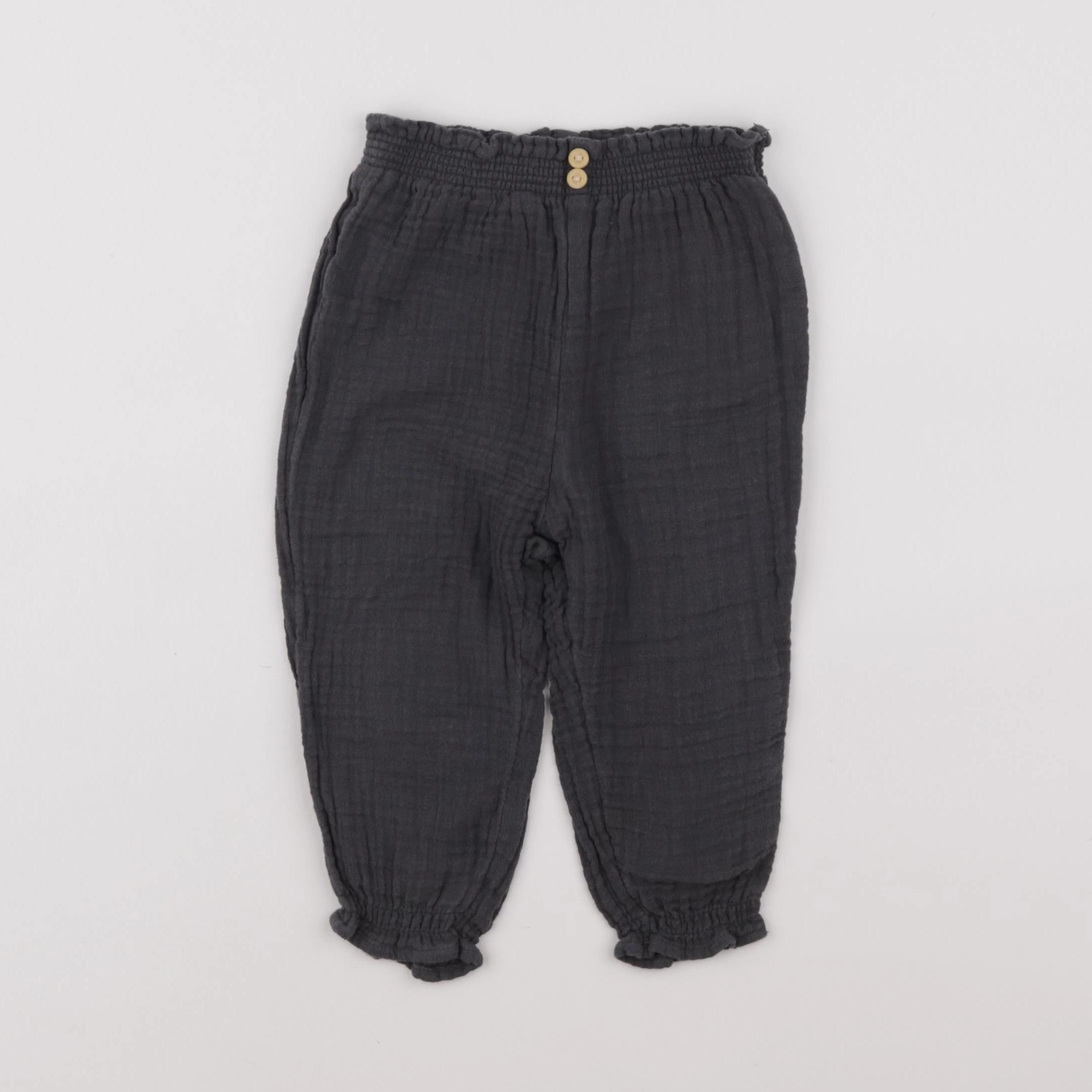 H&M - pantalon gris - 9/12 mois