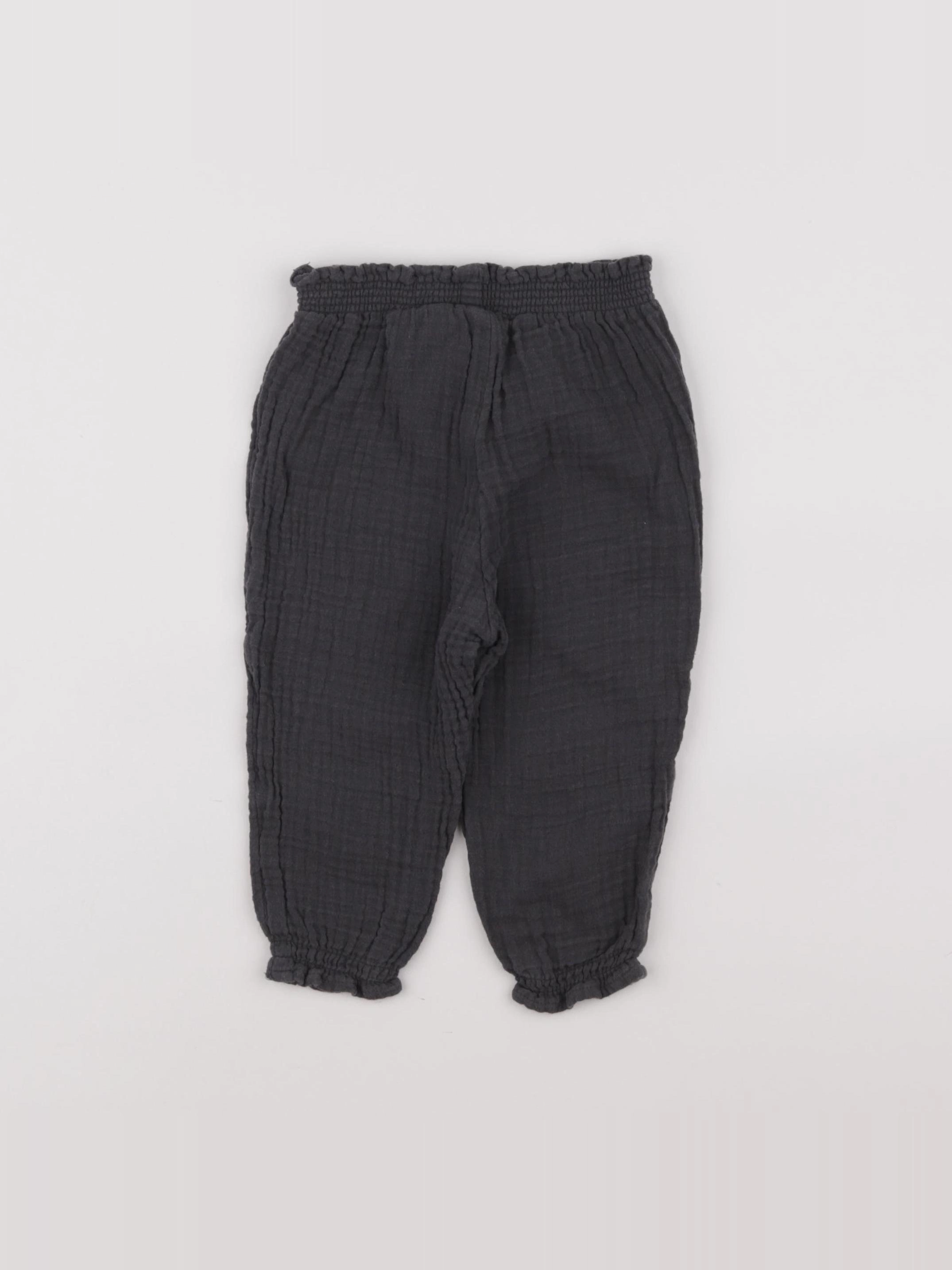 H&M - pantalon gris - 9/12 mois