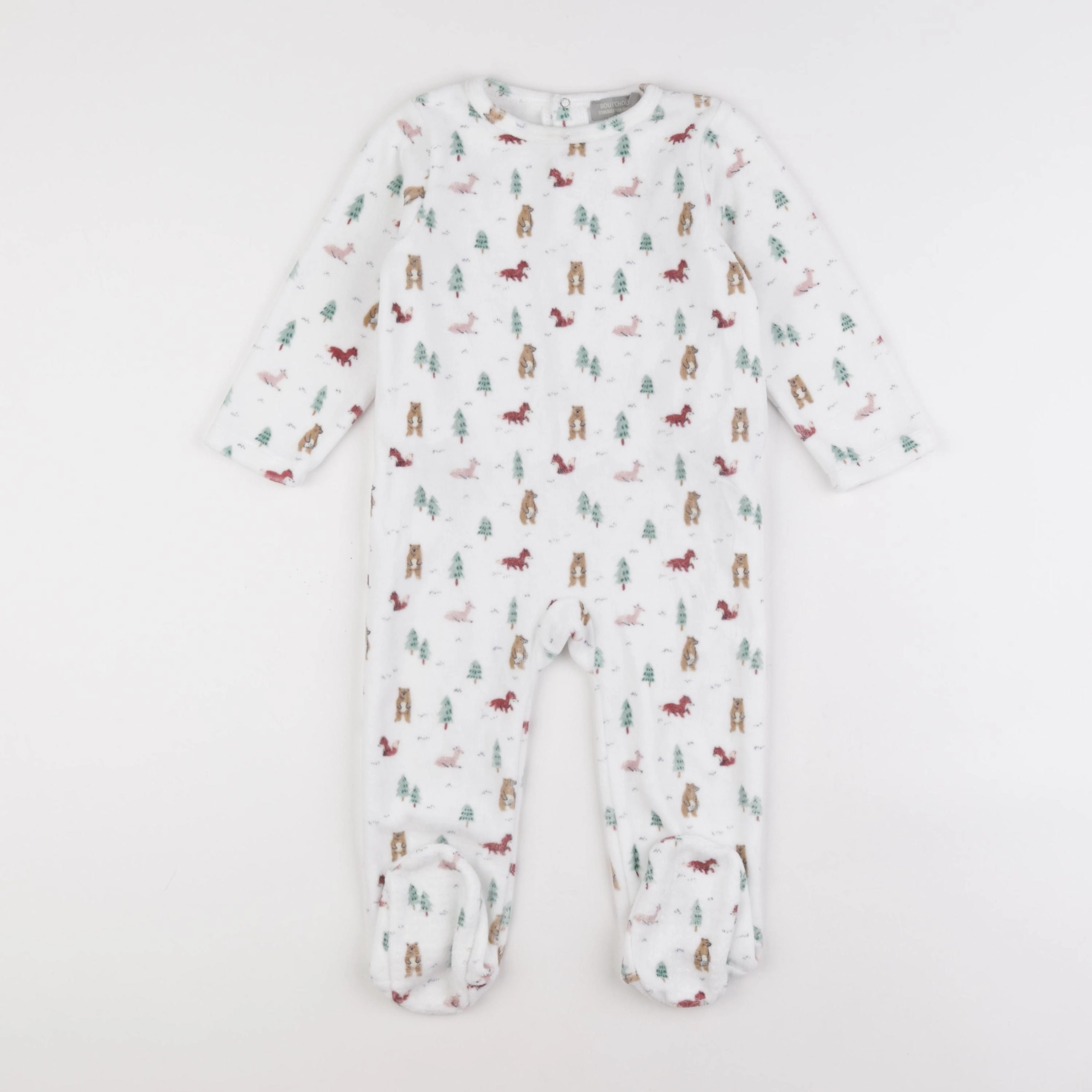 Boutchou - pyjama velours blanc - 24 mois