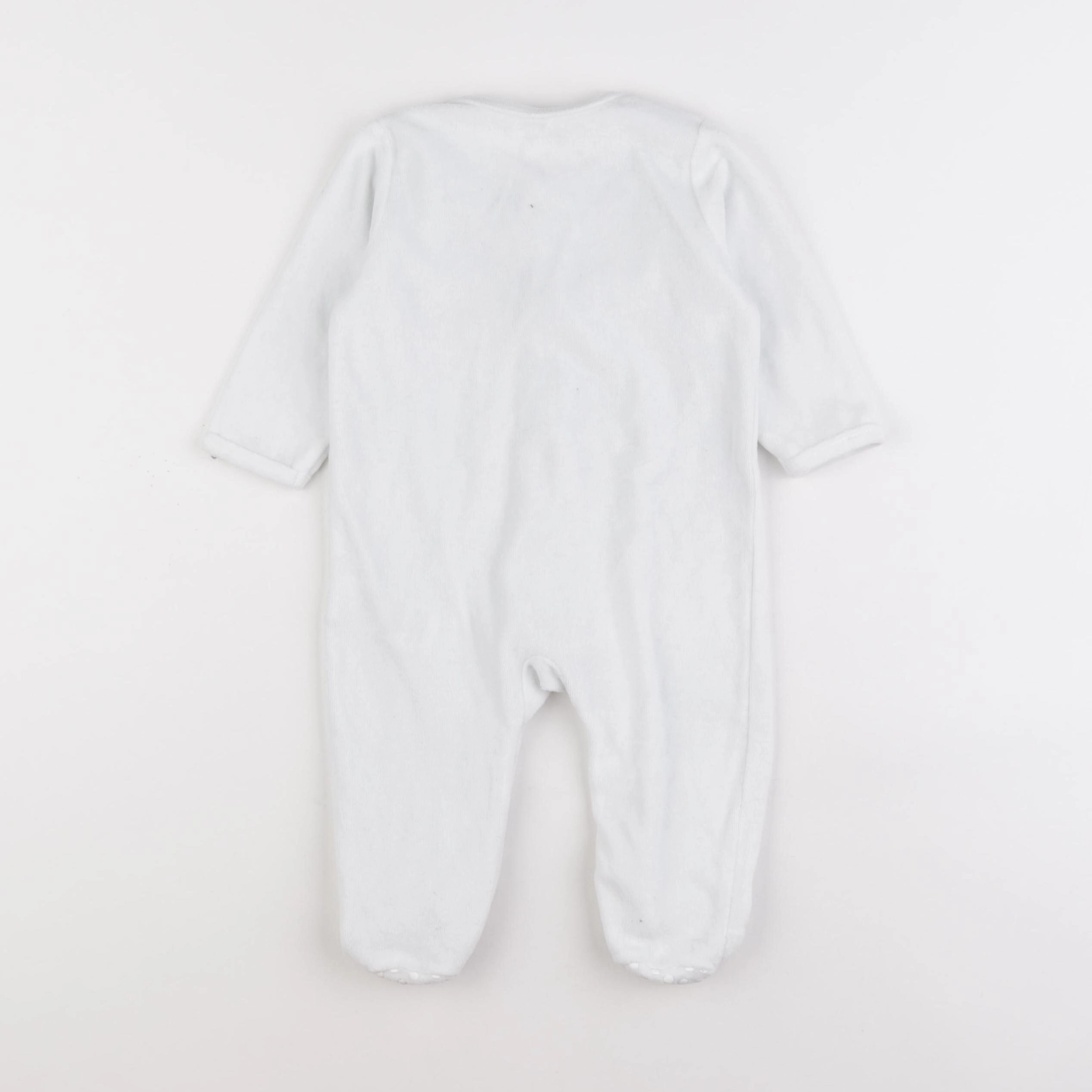 Vertbaudet - pyjama velours blanc - 9 mois
