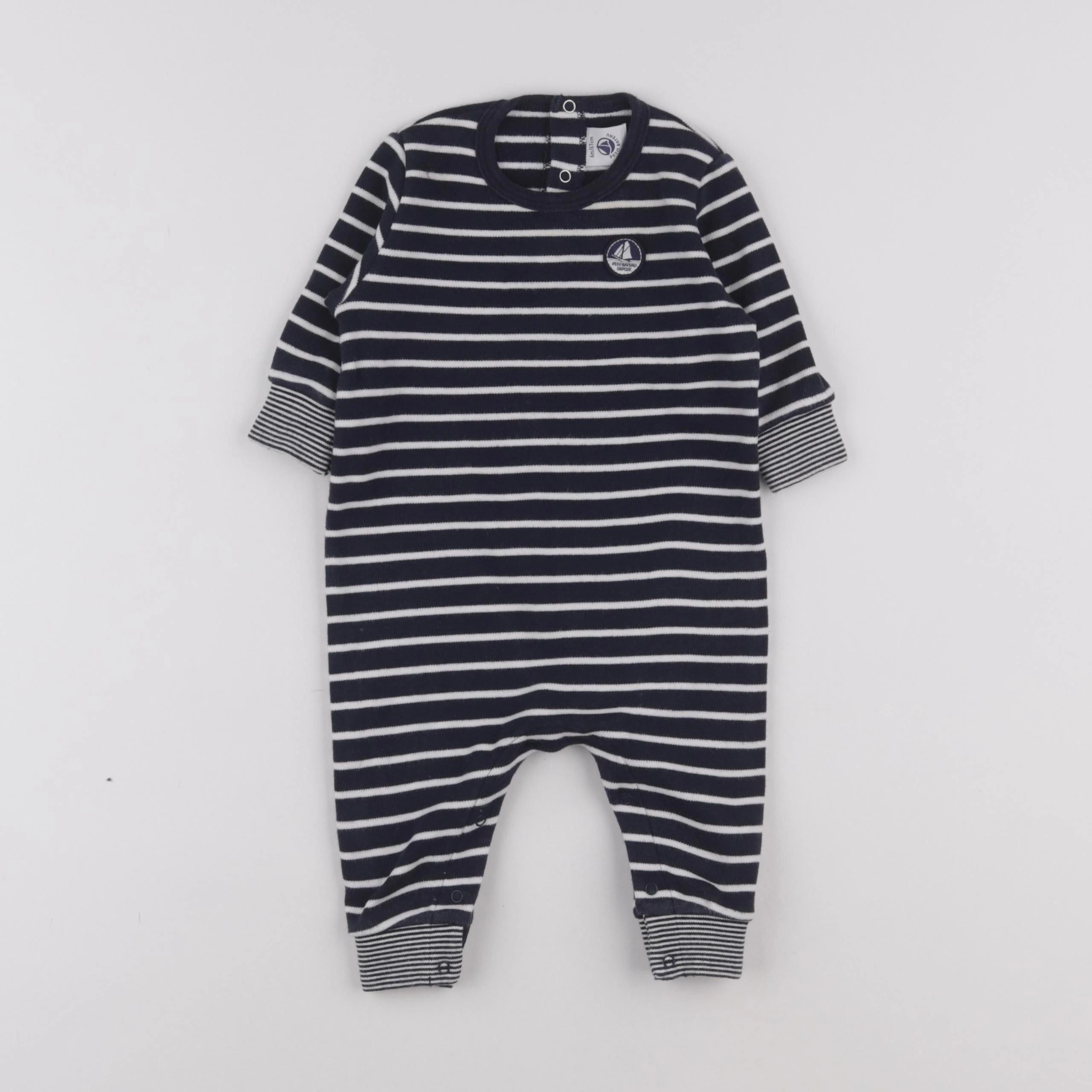 Petit Bateau - combinaison bleu - 6 mois