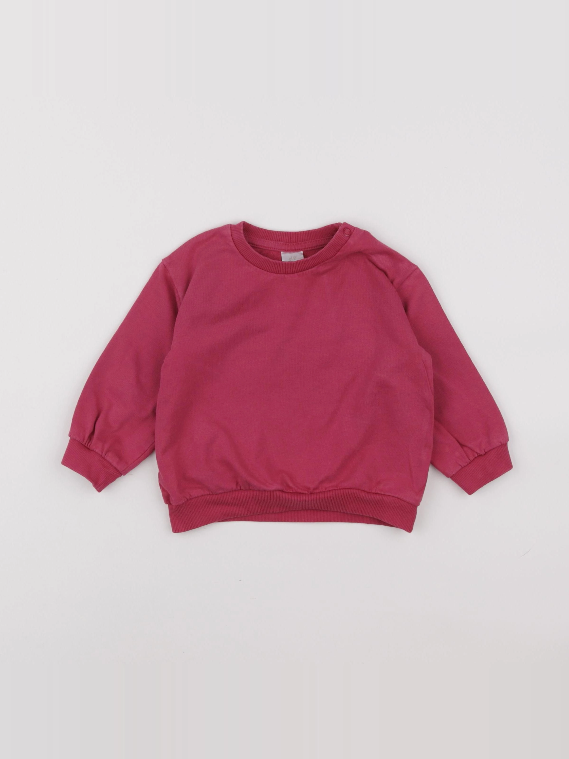 H&M - sweat rose - 9/12 mois