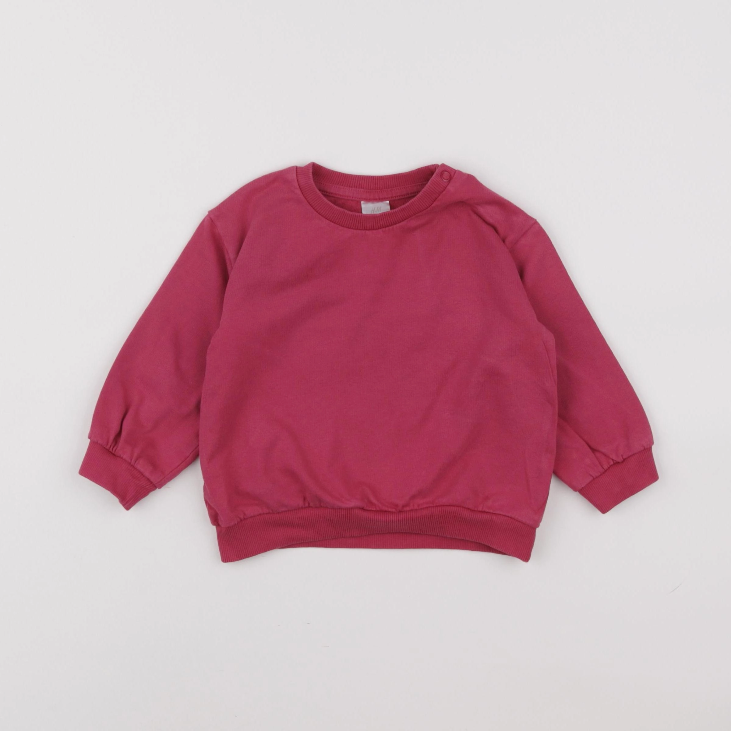 H&M - sweat rose - 9/12 mois