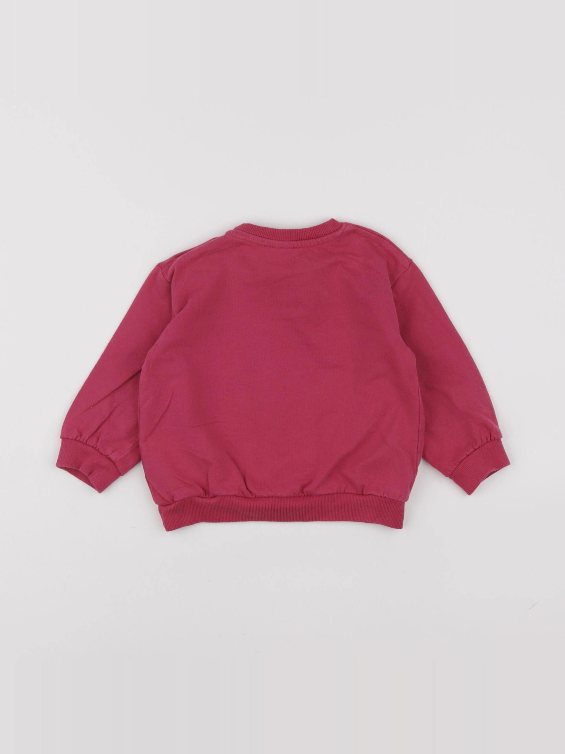 H&M - sweat rose - 9/12 mois