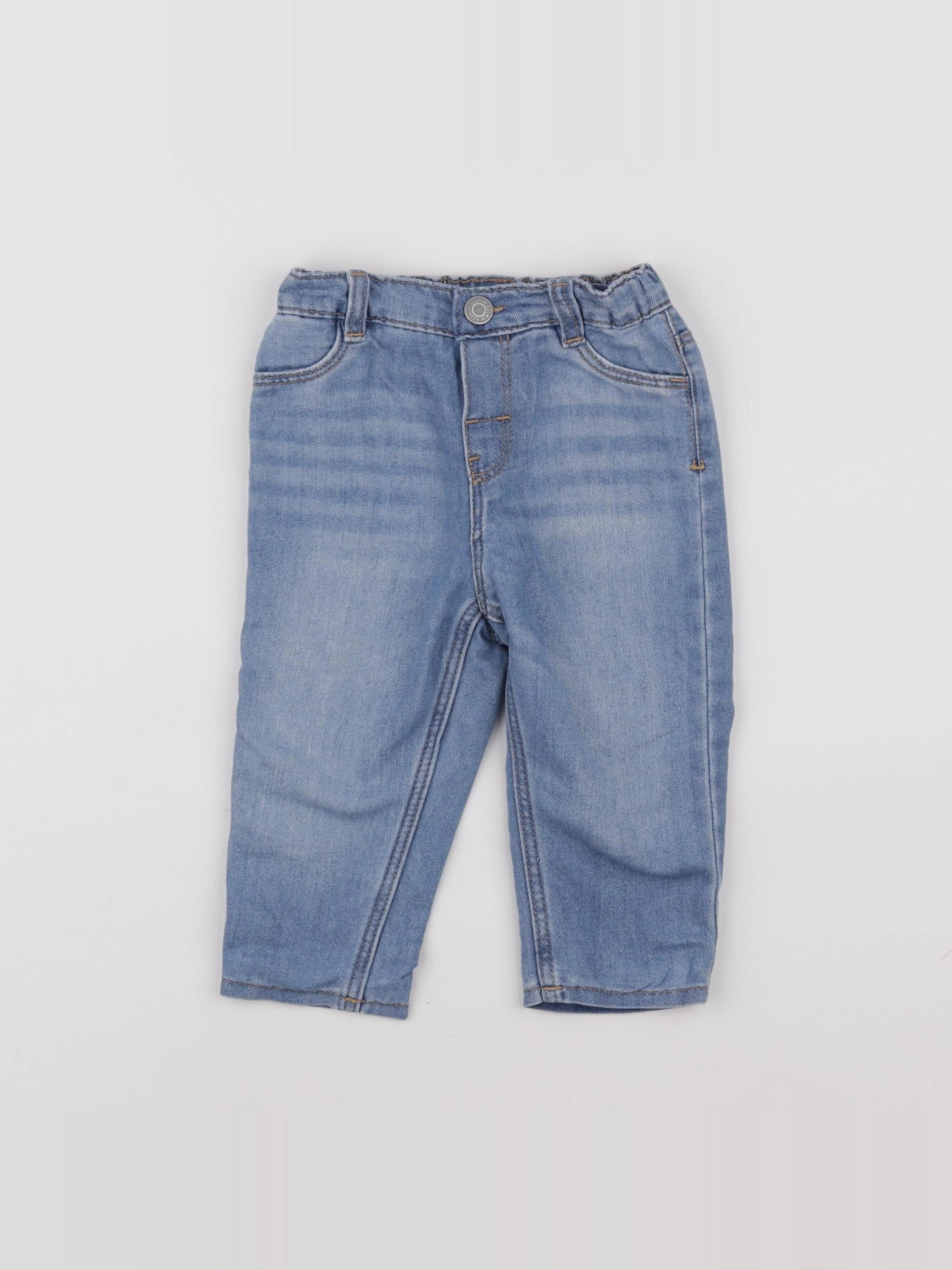 H&M - jean bleu - 9/12 mois