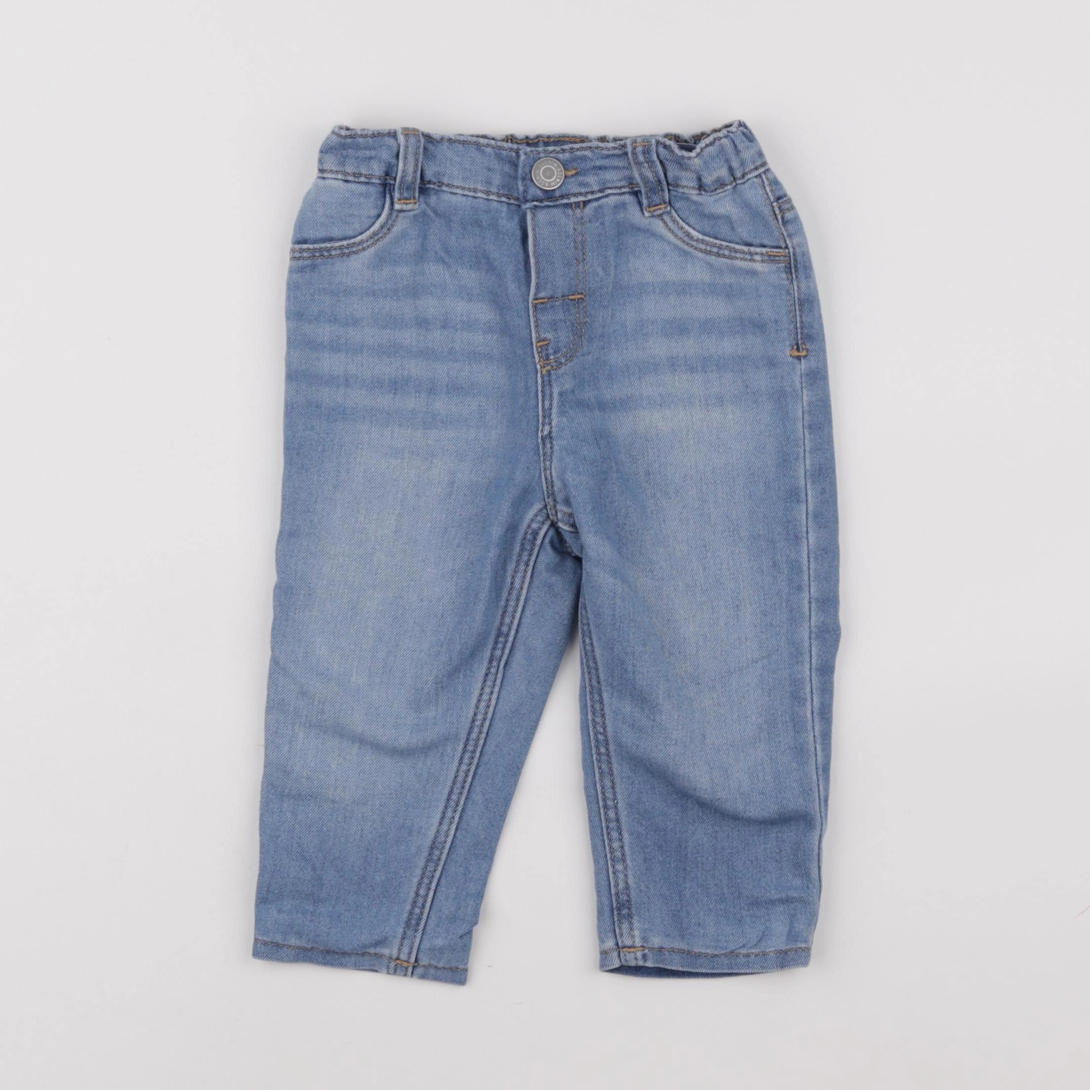 H&M - jean bleu - 9/12 mois