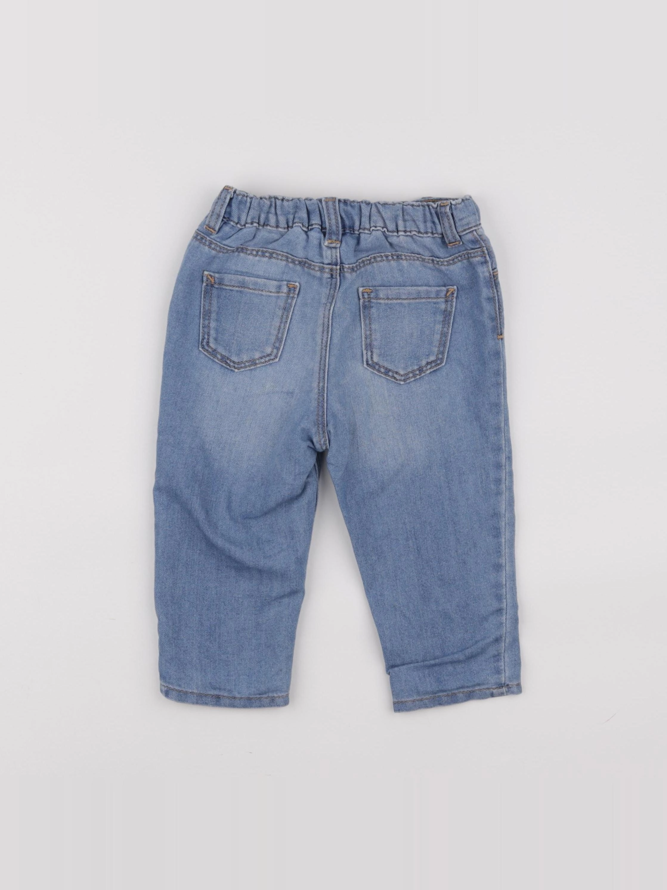 H&M - jean bleu - 9/12 mois