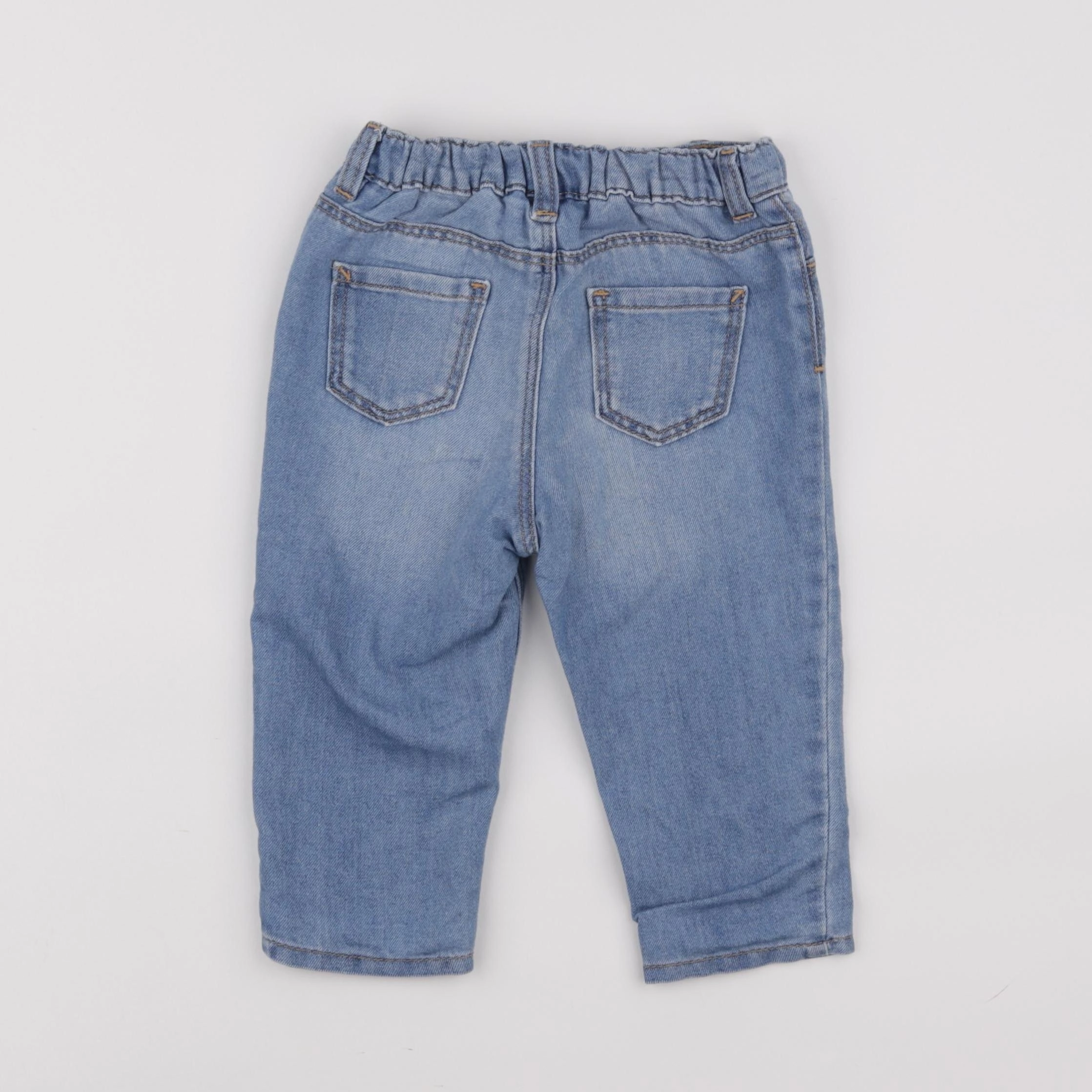 H&M - jean bleu - 9/12 mois
