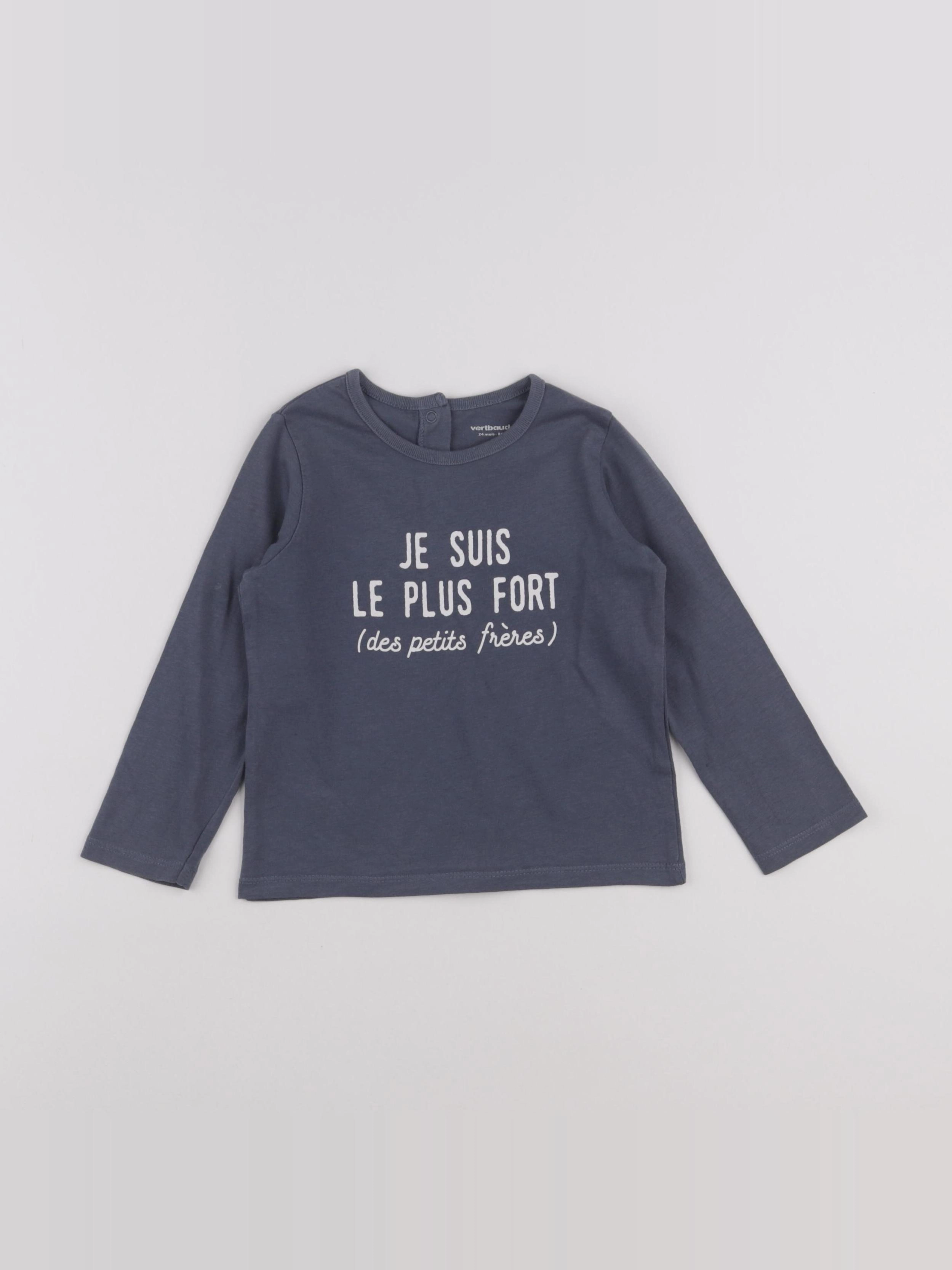 Vertbaudet - tee-shirt gris - 24 mois