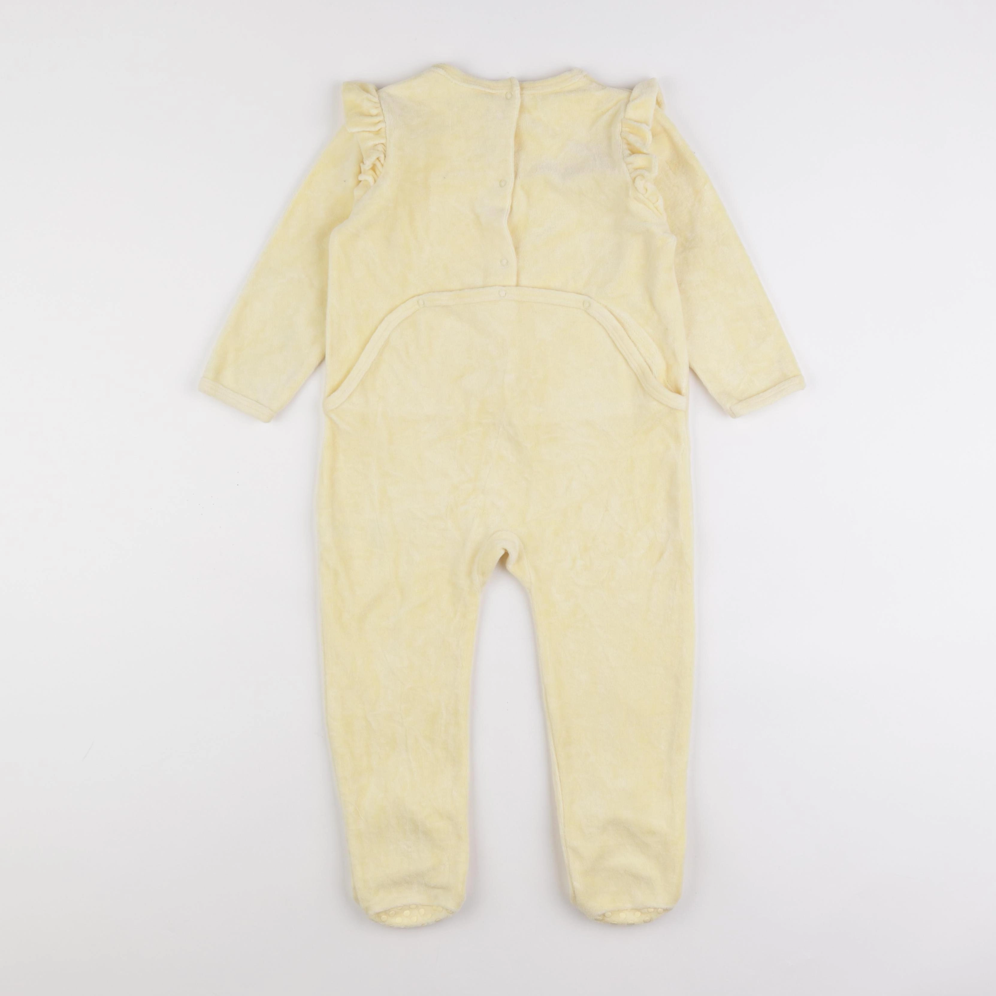 Vertbaudet - pyjama velours jaune - 3 ans