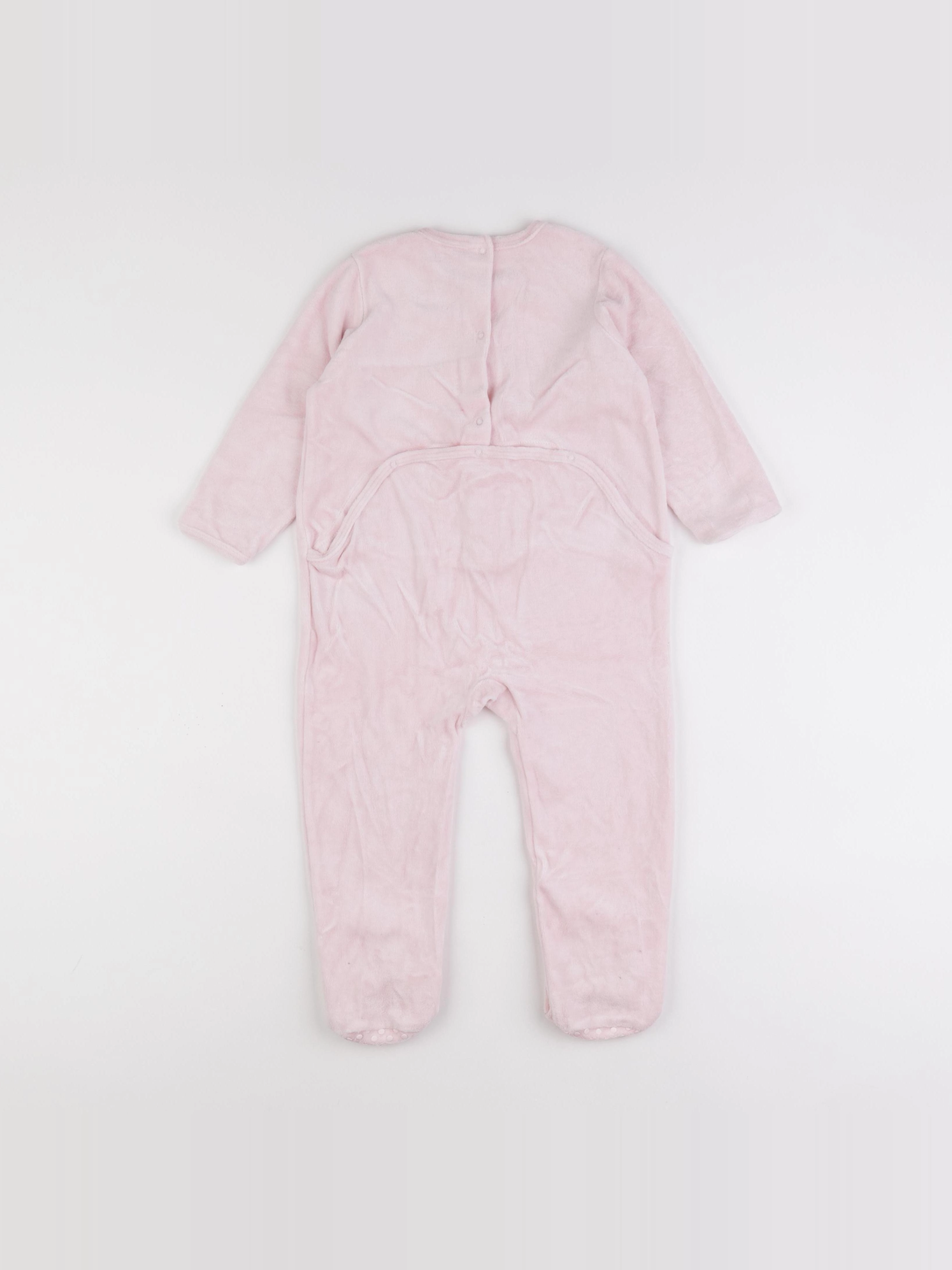 Vertbaudet - pyjama velours rose - 3 ans