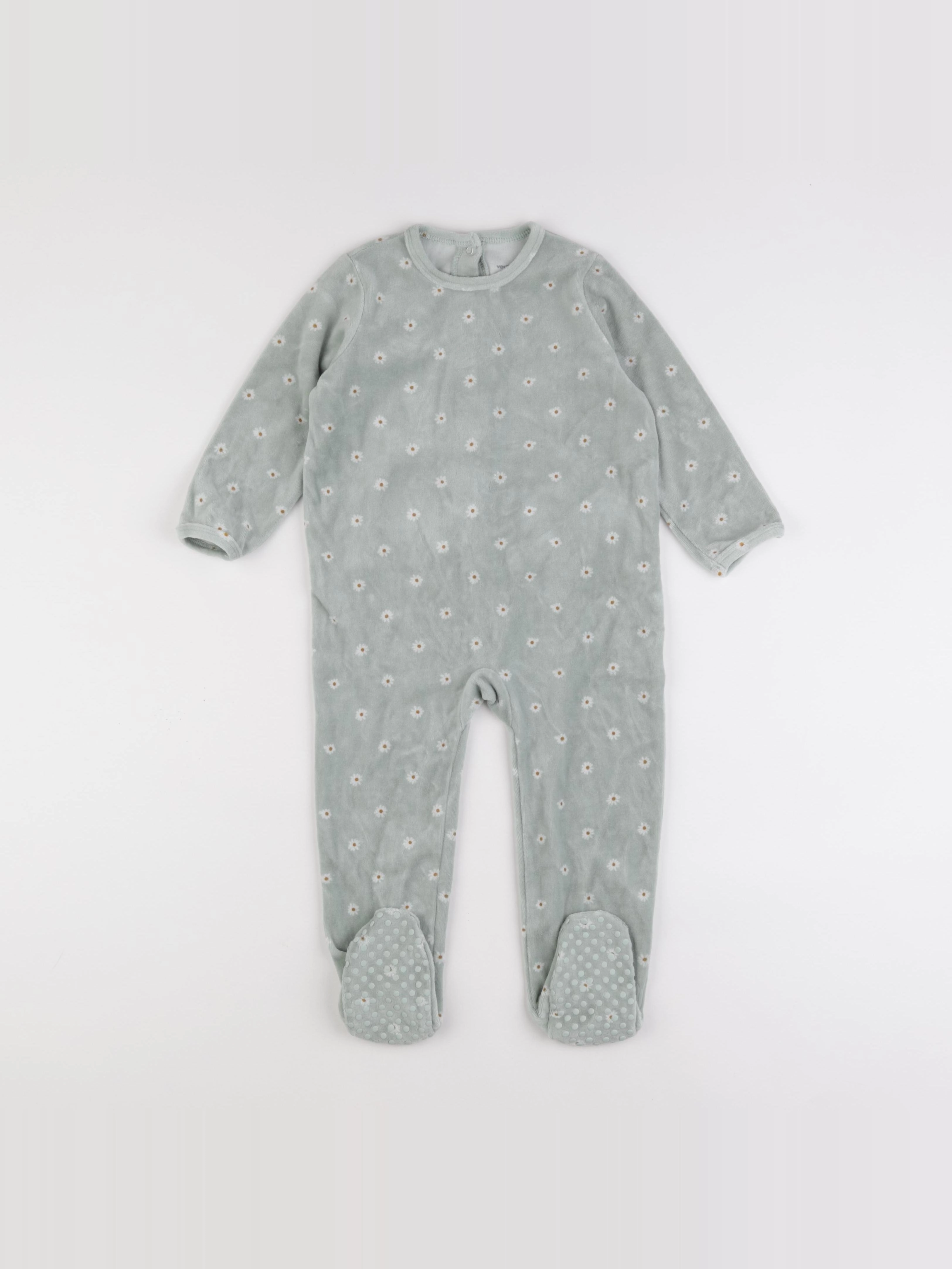 Vertbaudet - pyjama velours vert - 3 ans