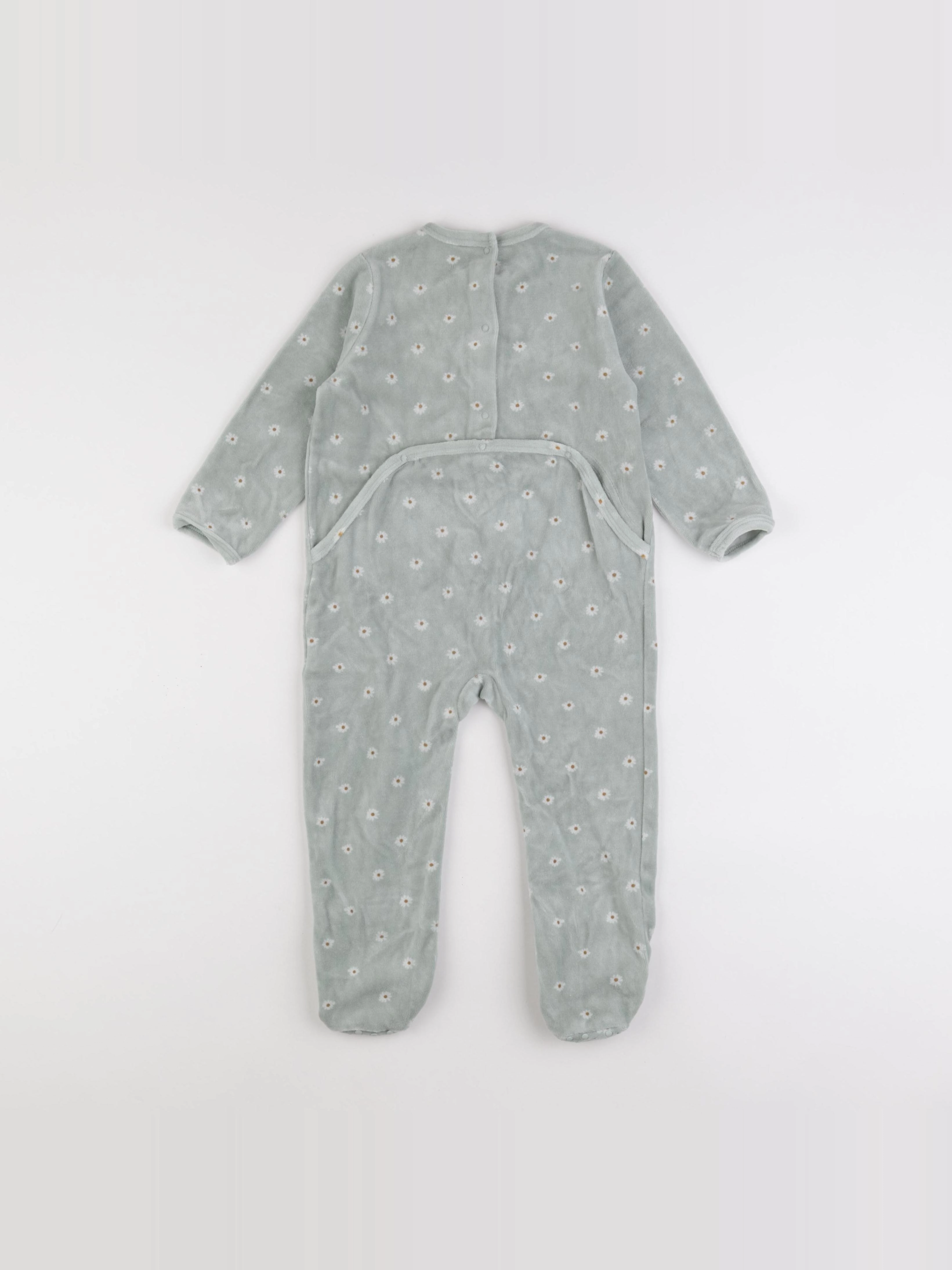 Vertbaudet - pyjama velours vert - 3 ans