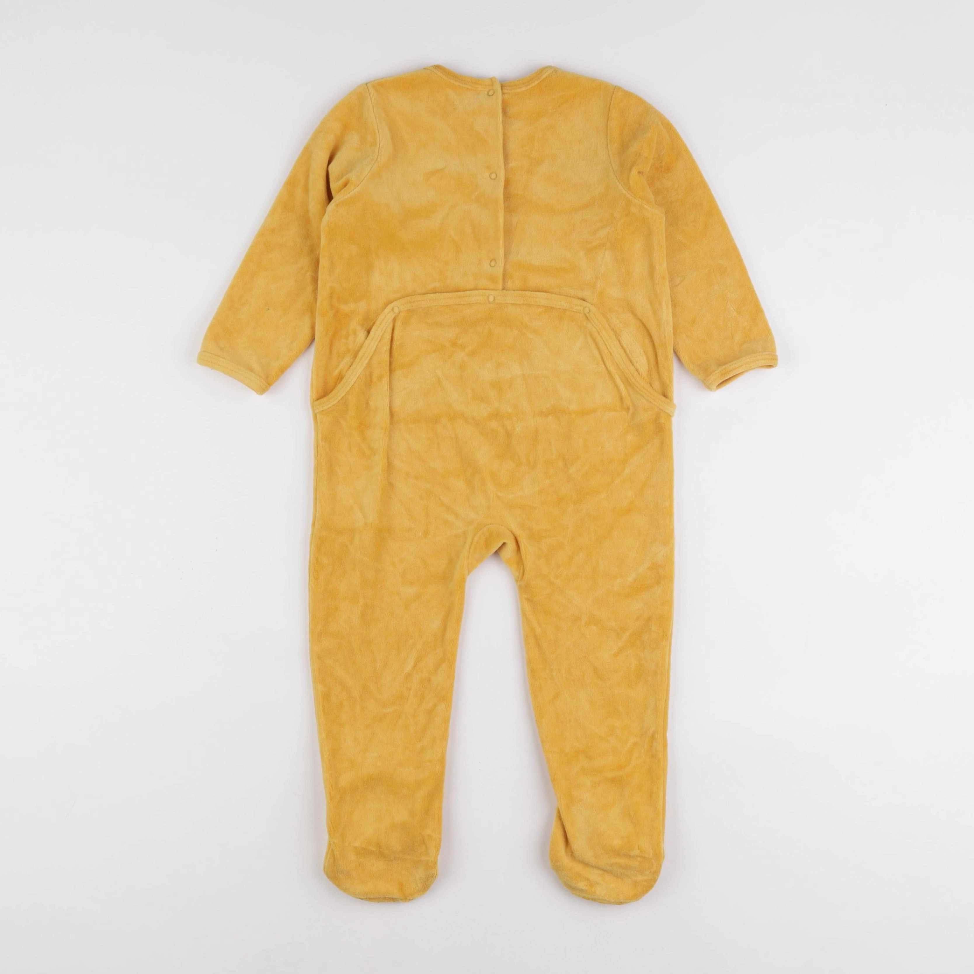 Vertbaudet - pyjama velours jaune - 3 ans