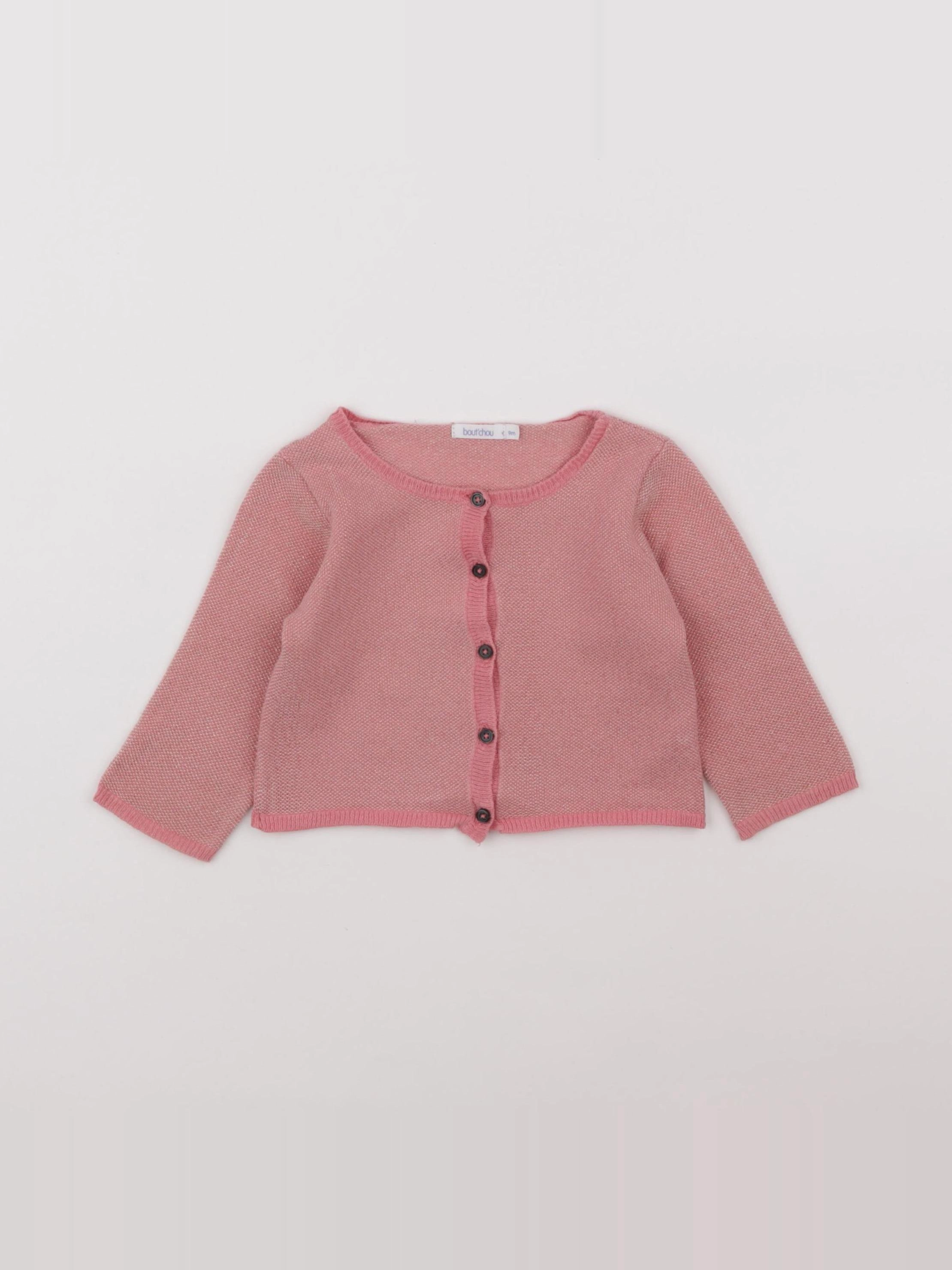 Boutchou - gilet rose - 9 mois