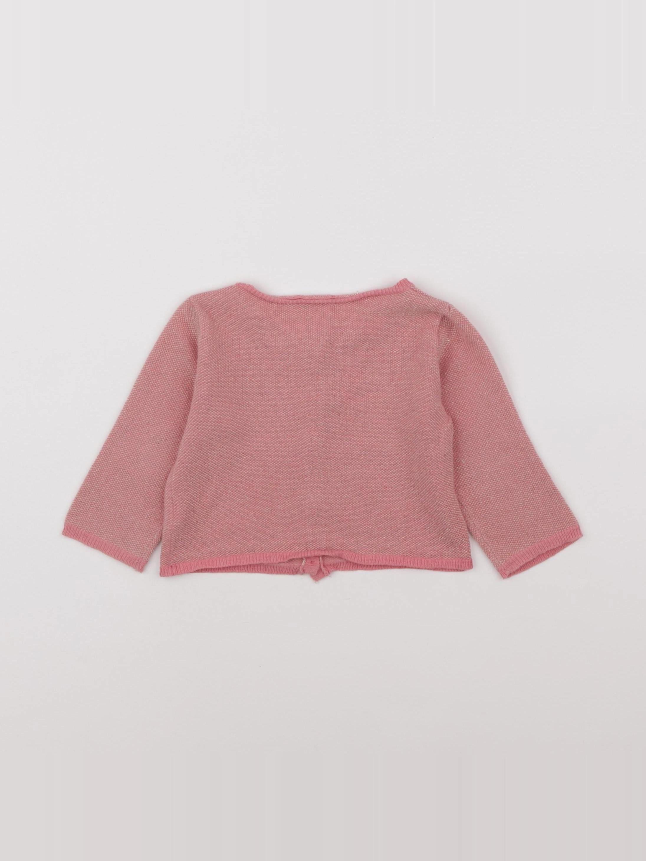 Boutchou - gilet rose - 9 mois