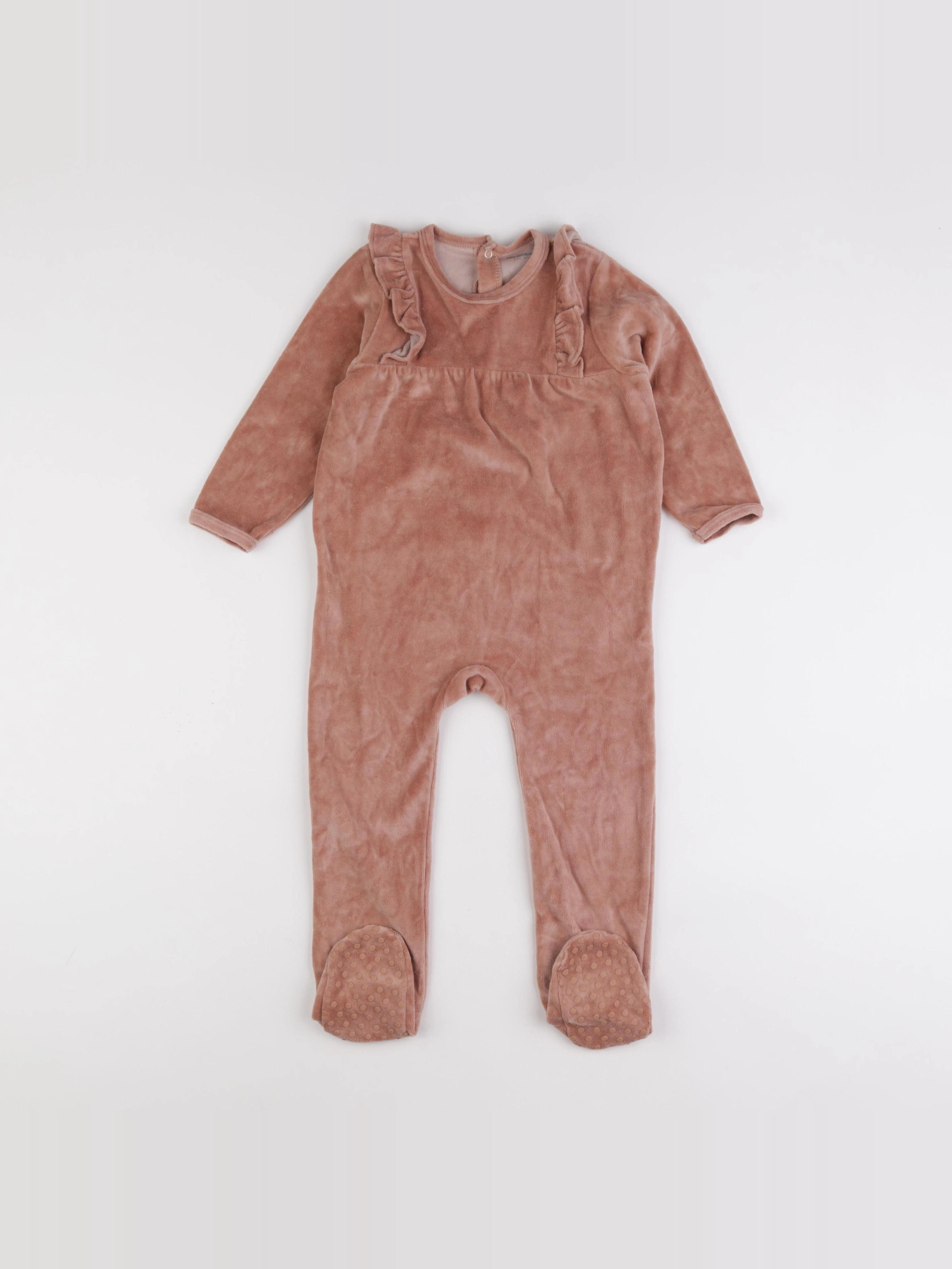 Vertbaudet - pyjama velours marron - 3 ans