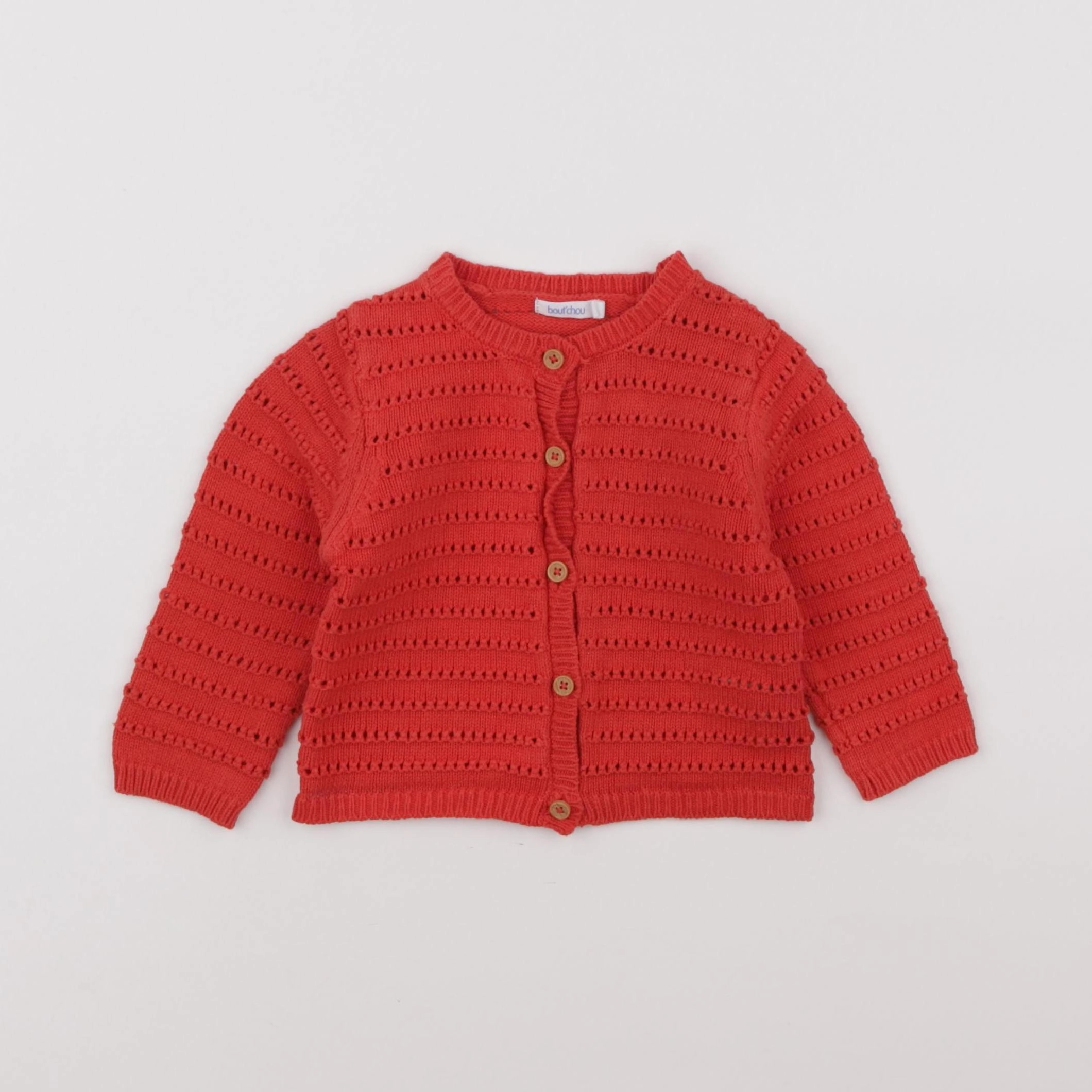 Boutchou - gilet rouge - 9 mois