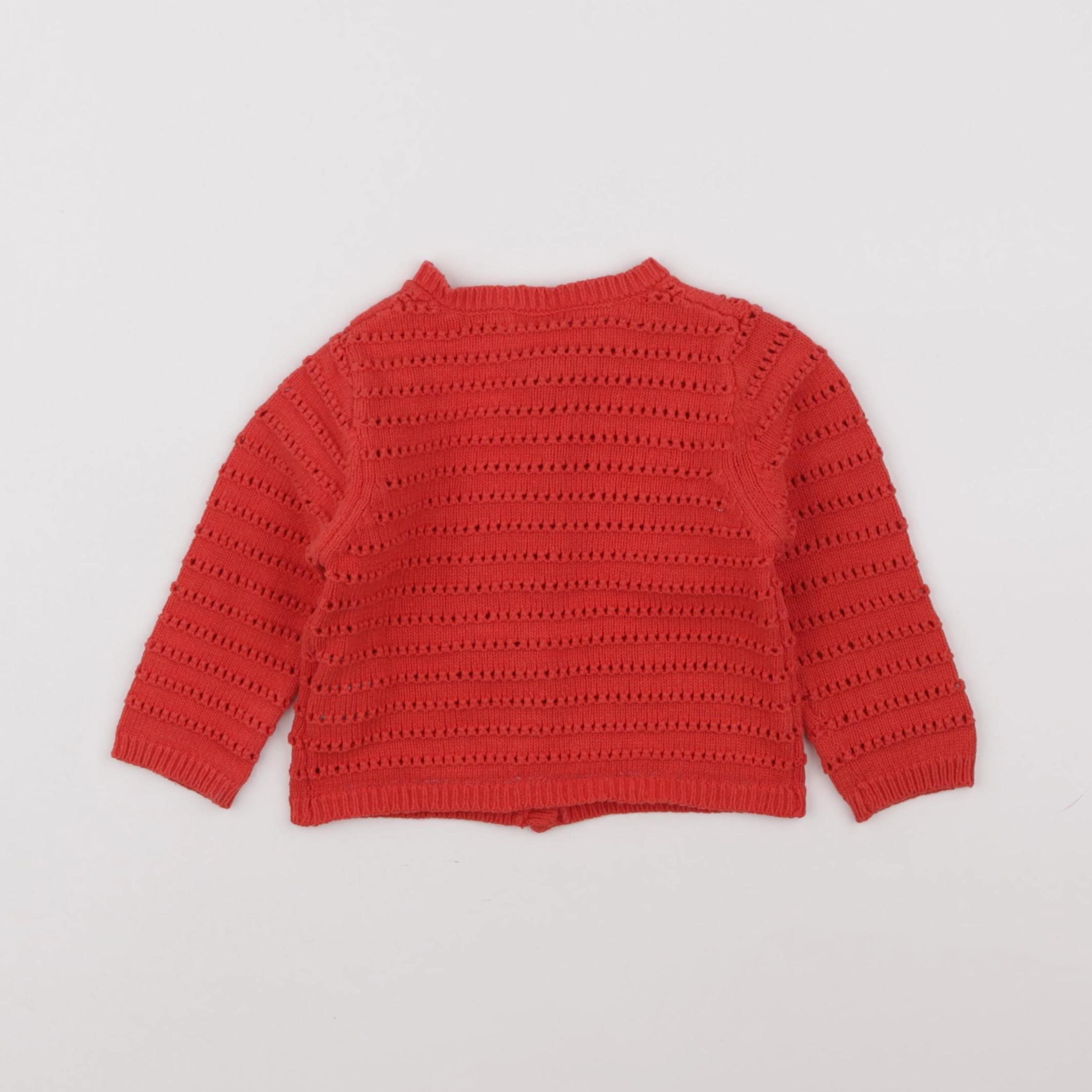 Boutchou - gilet rouge - 9 mois