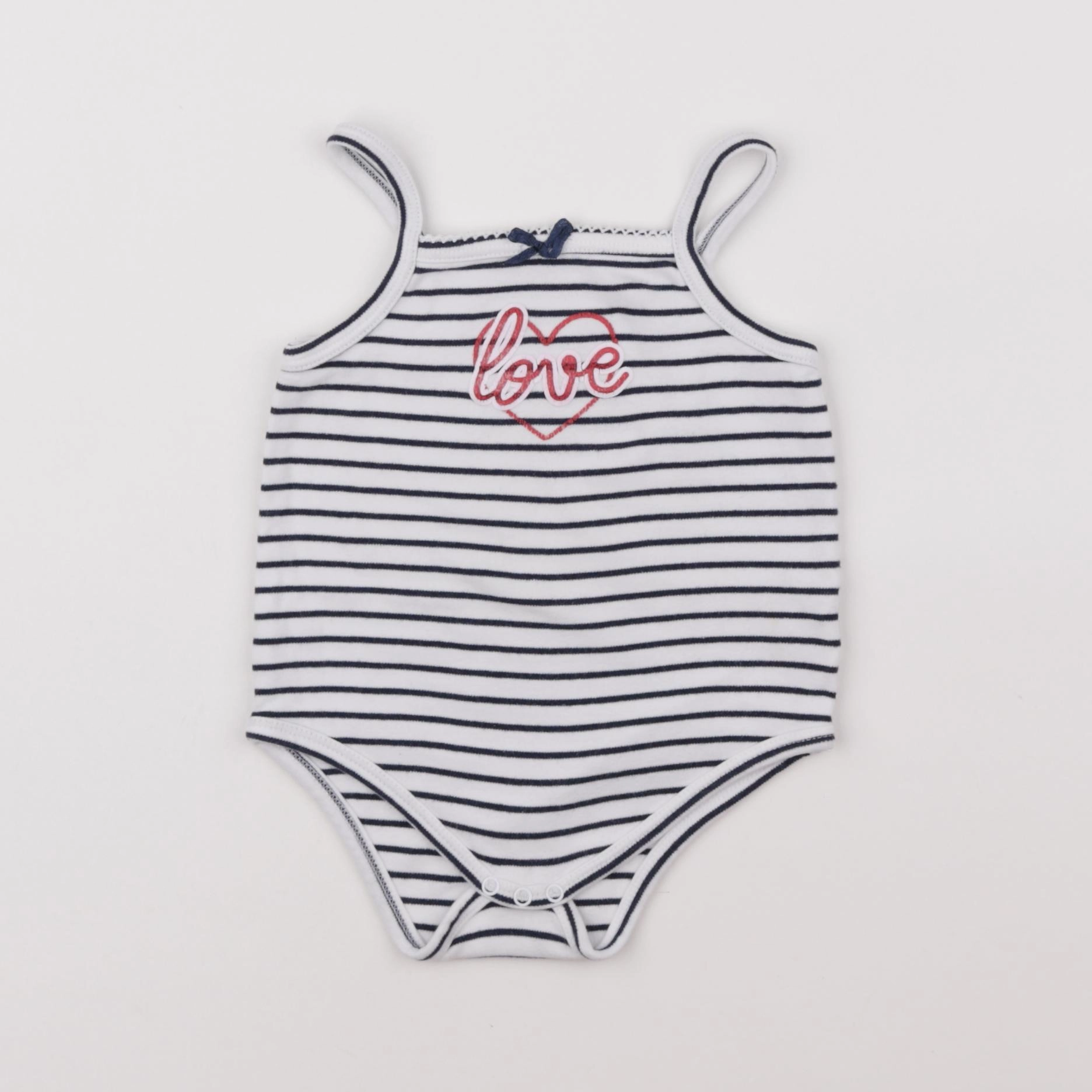 Vertbaudet - body blanc, bleu - 3 ans