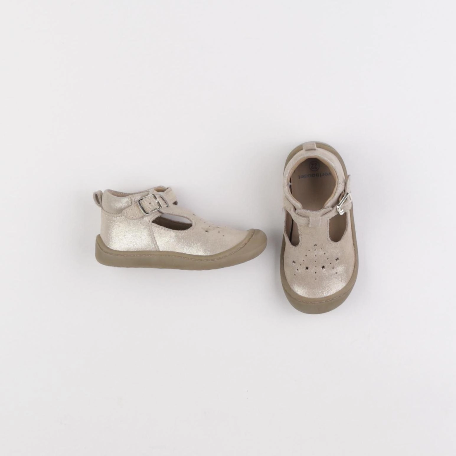 Vertbaudet - bottillons beige, or - pointure 22