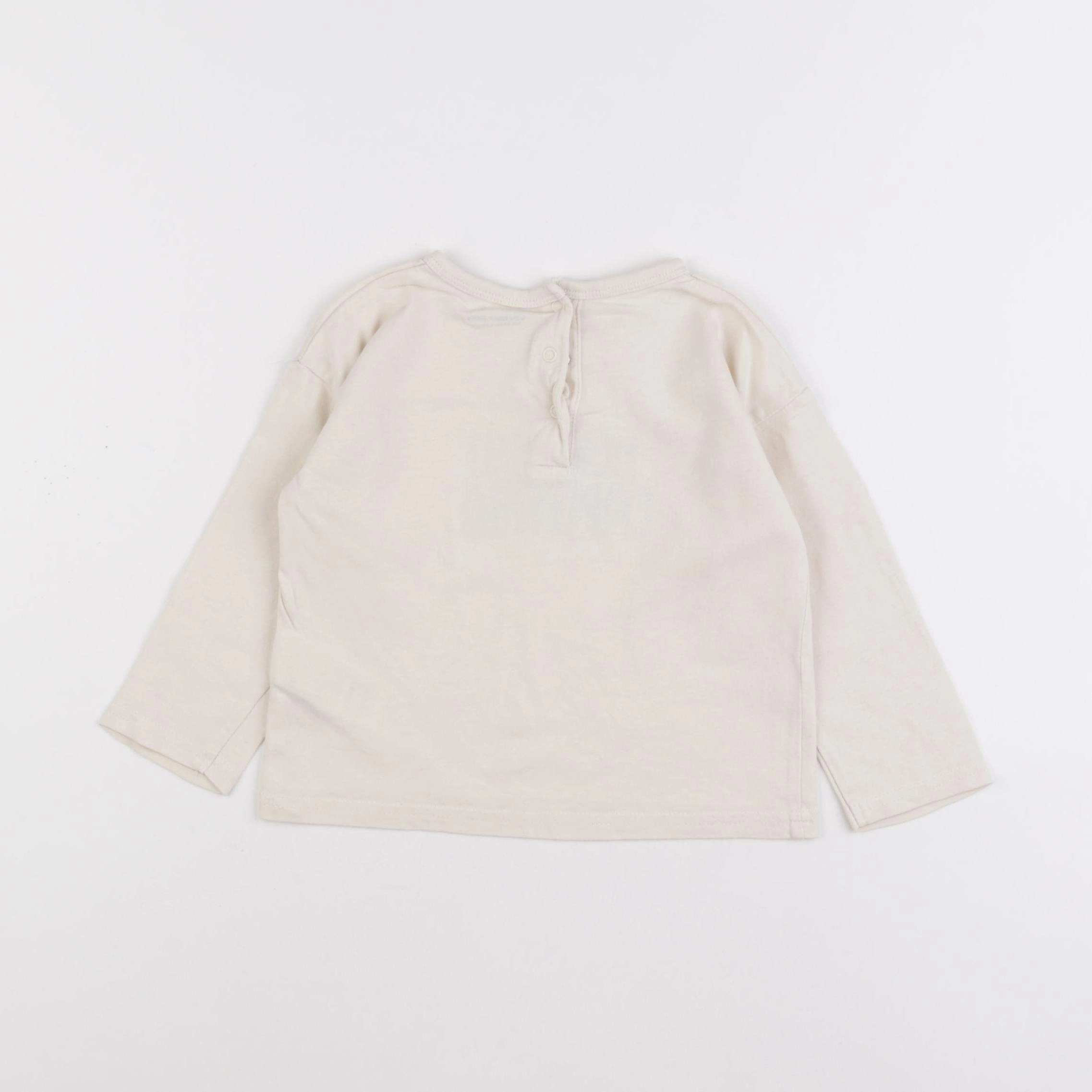 Vertbaudet - tee-shirt beige - 24 mois