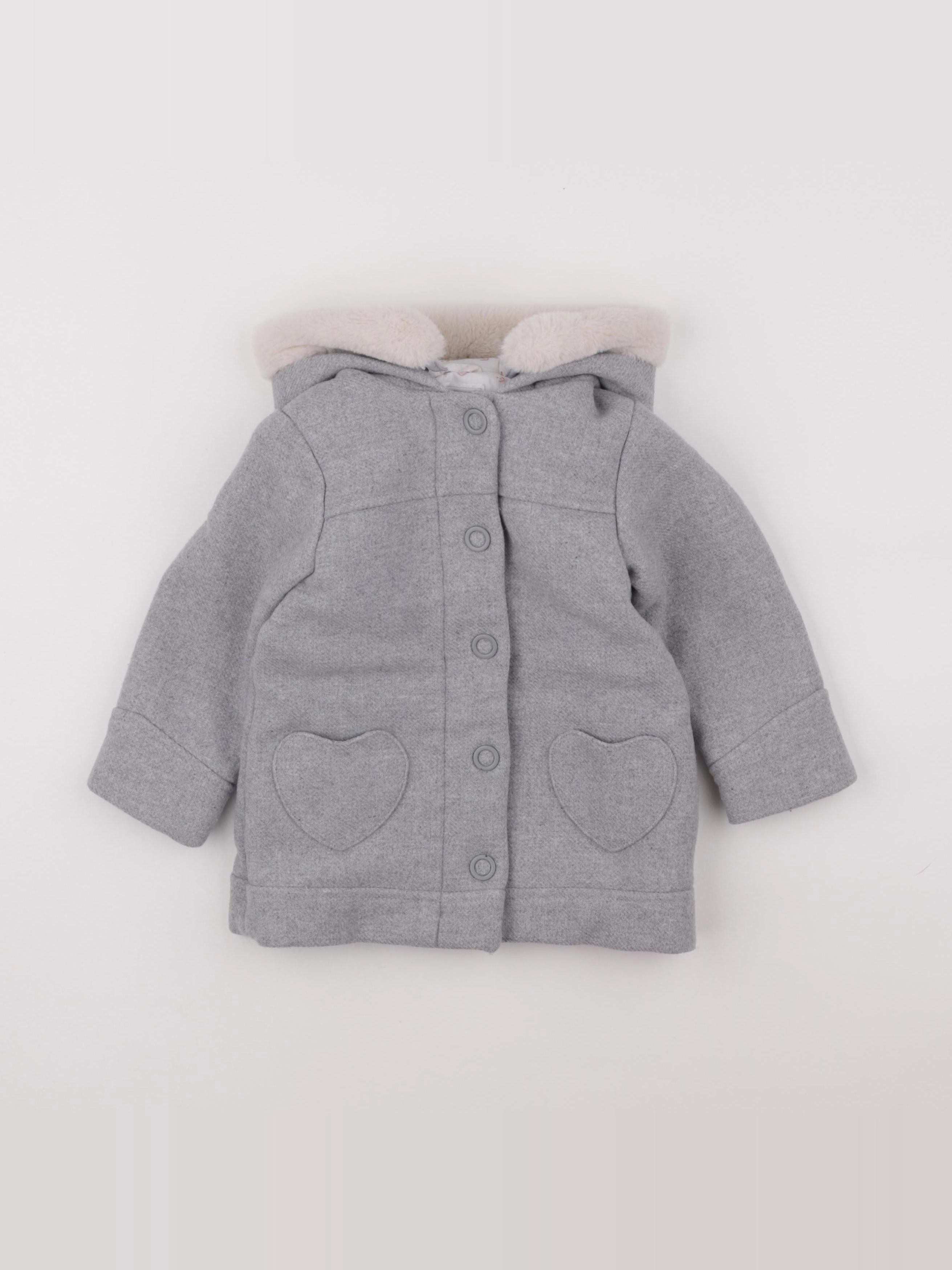 Vertbaudet - manteau gris - 2 ans