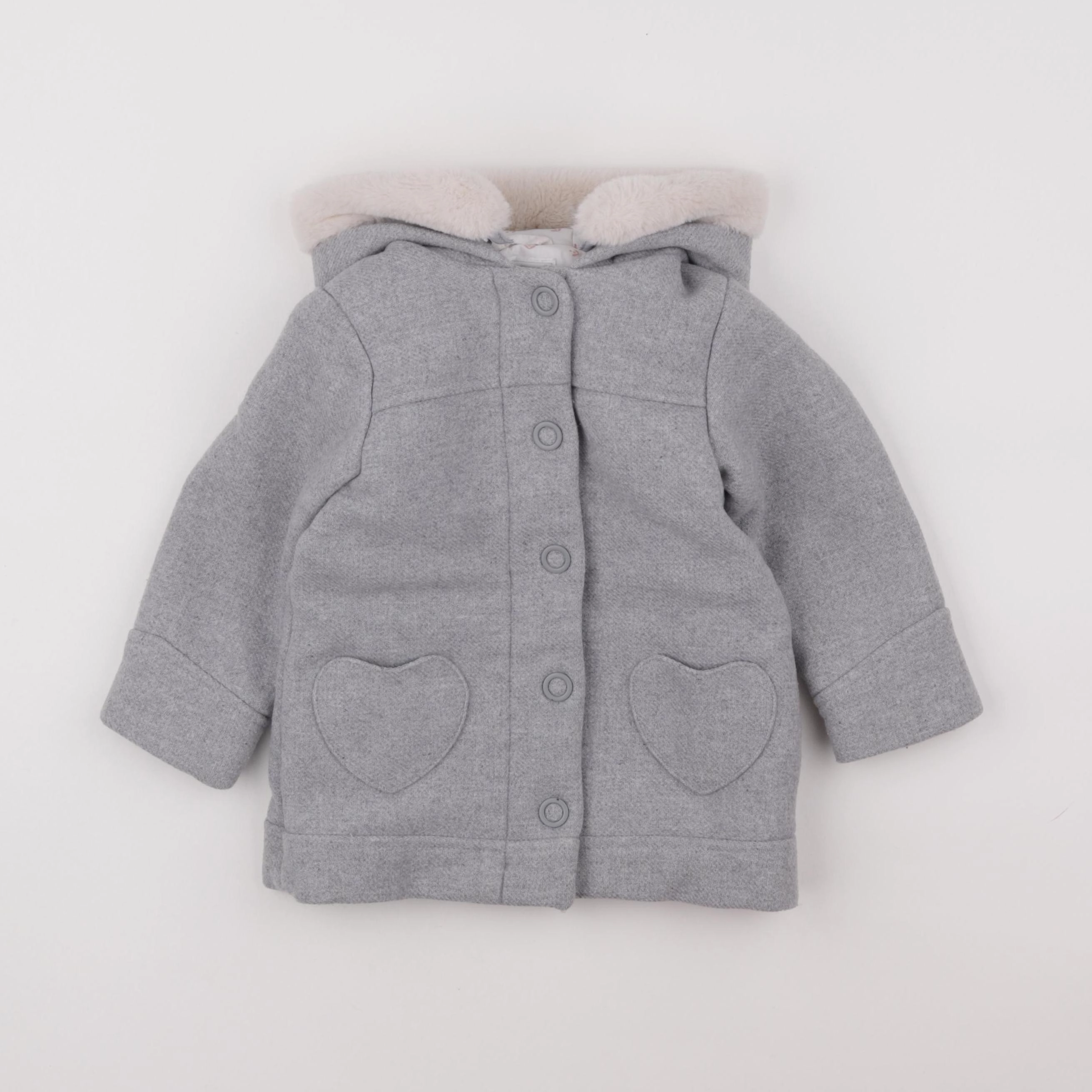 Vertbaudet - manteau gris - 2 ans