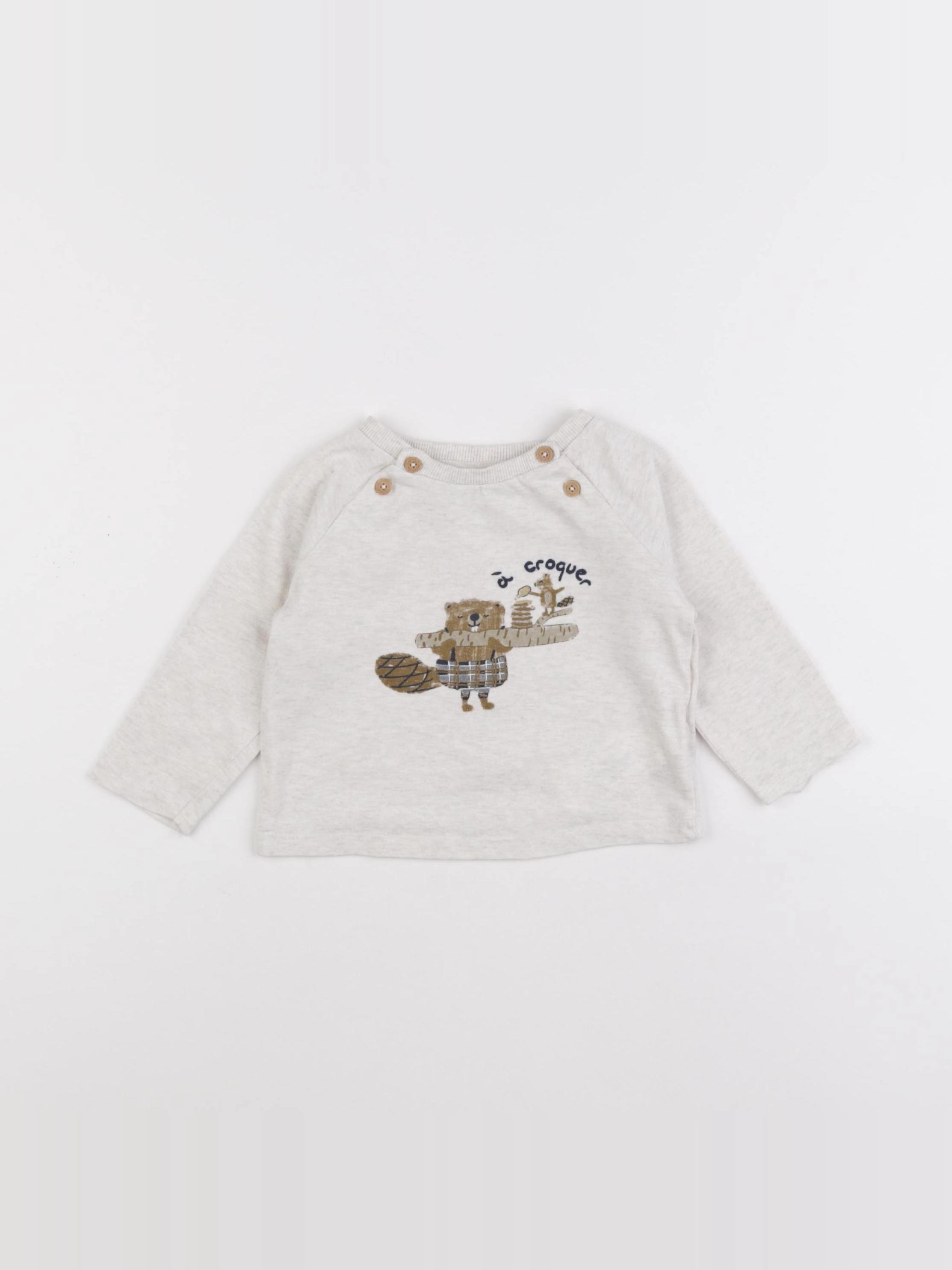 Tape à l'oeil - tee-shirt beige - 6 mois