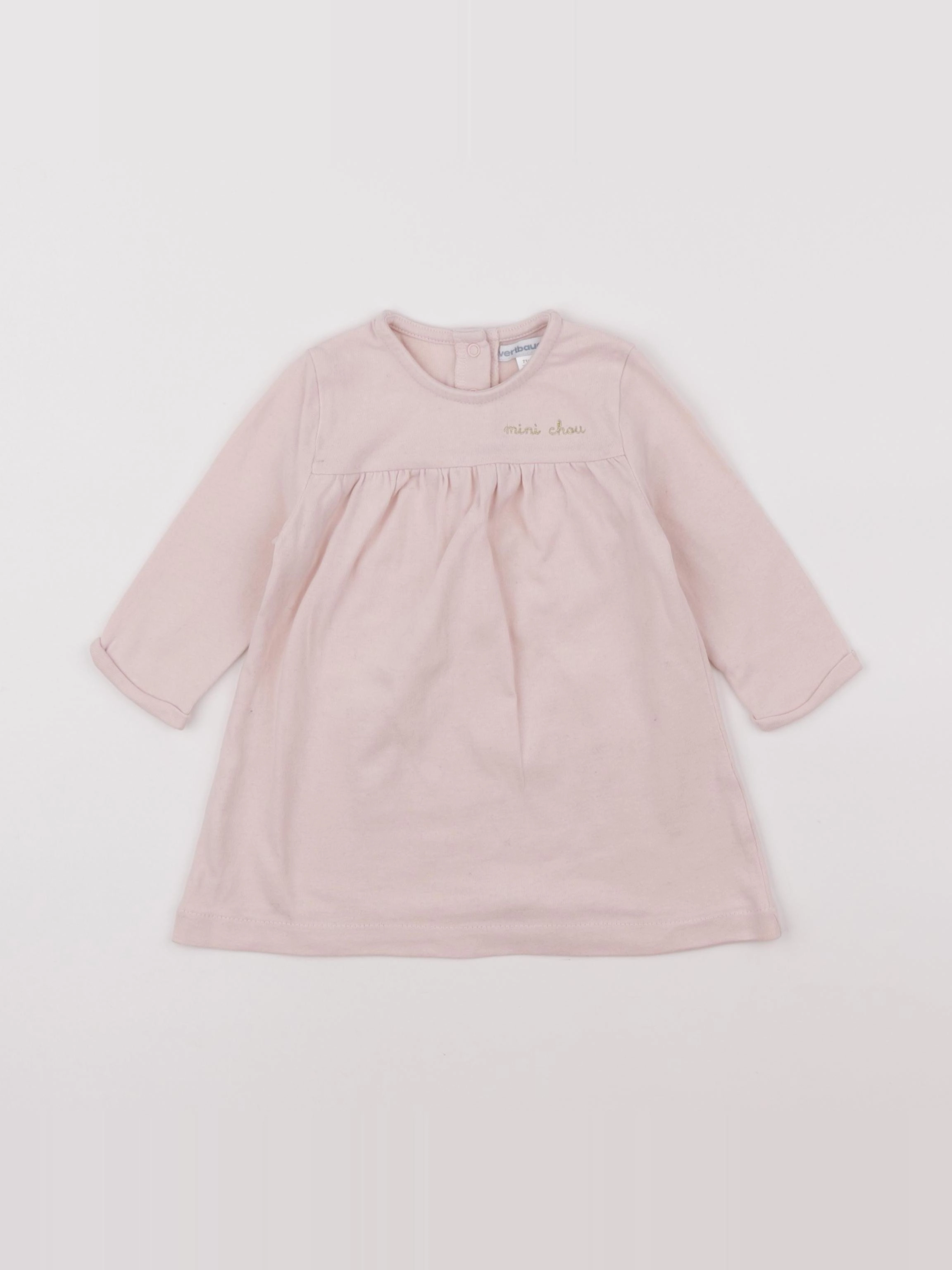 Vertbaudet - robe rose - 9 mois