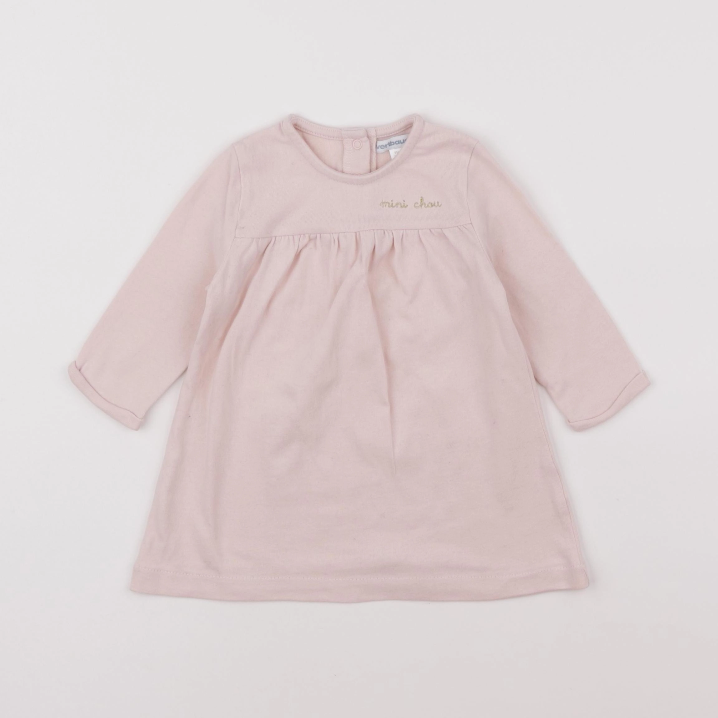 Vertbaudet - robe rose - 9 mois