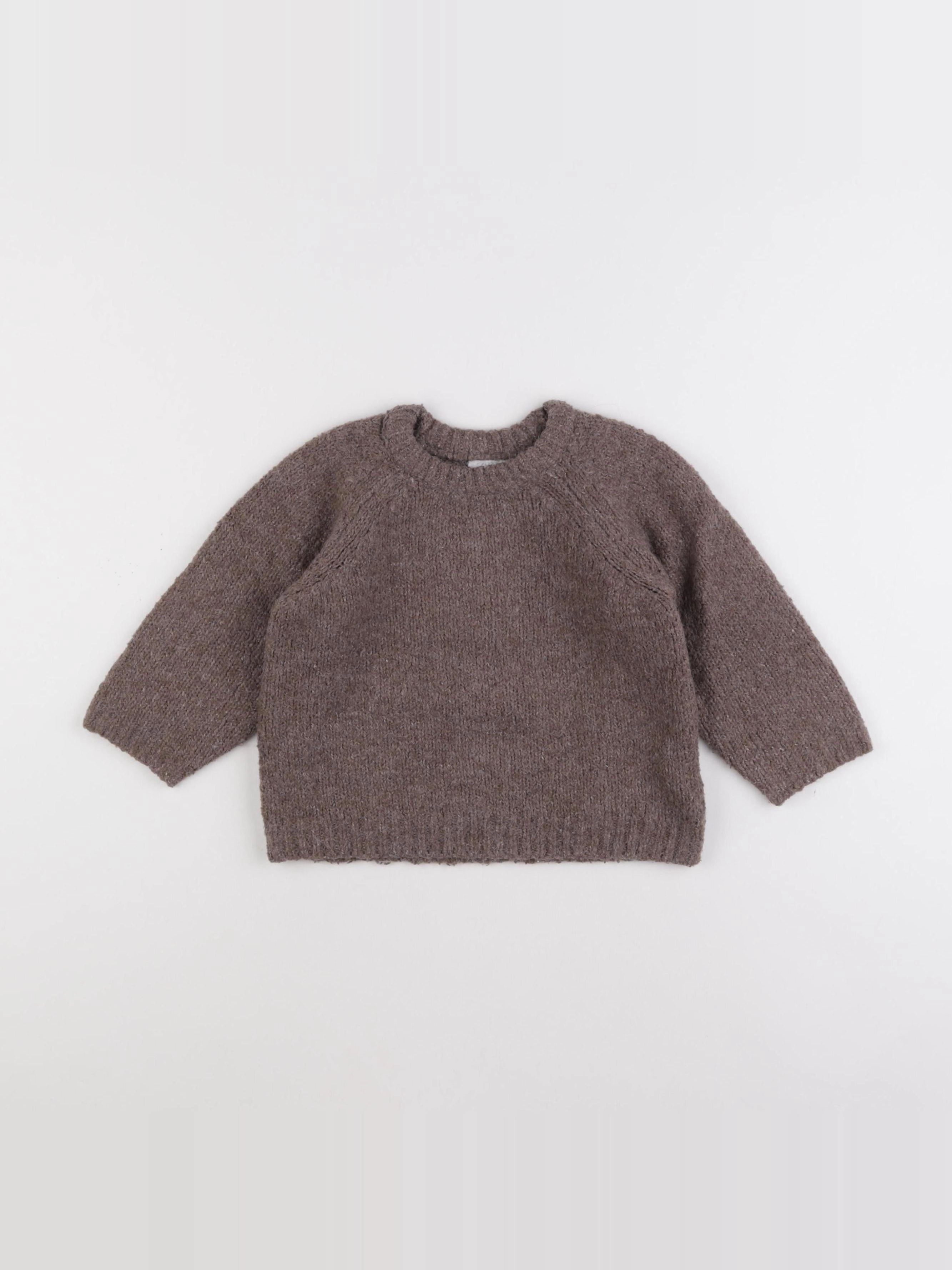 Zara - pull marron - 12/18 mois