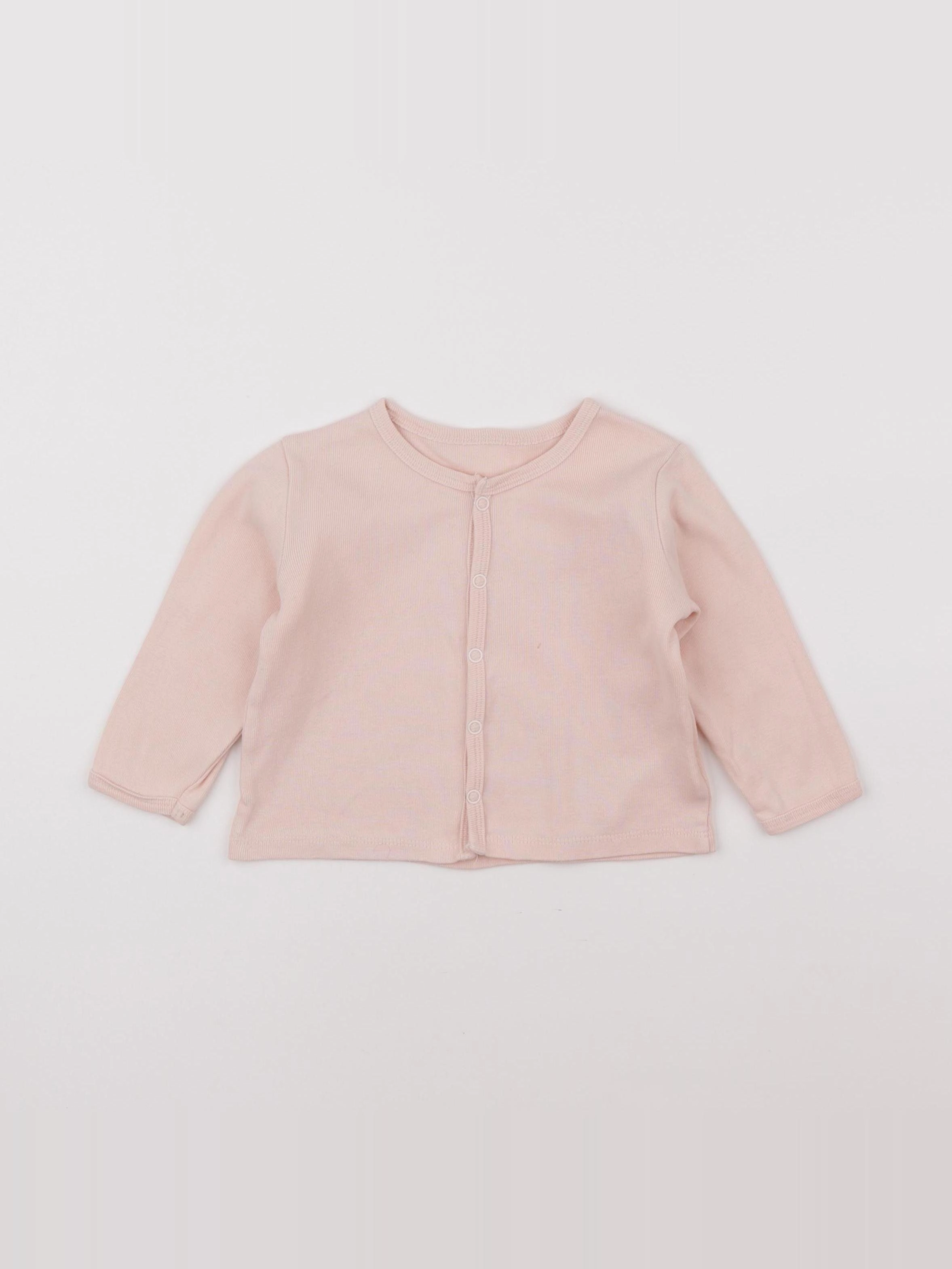 Vertbaudet - gilet rose - 12 mois