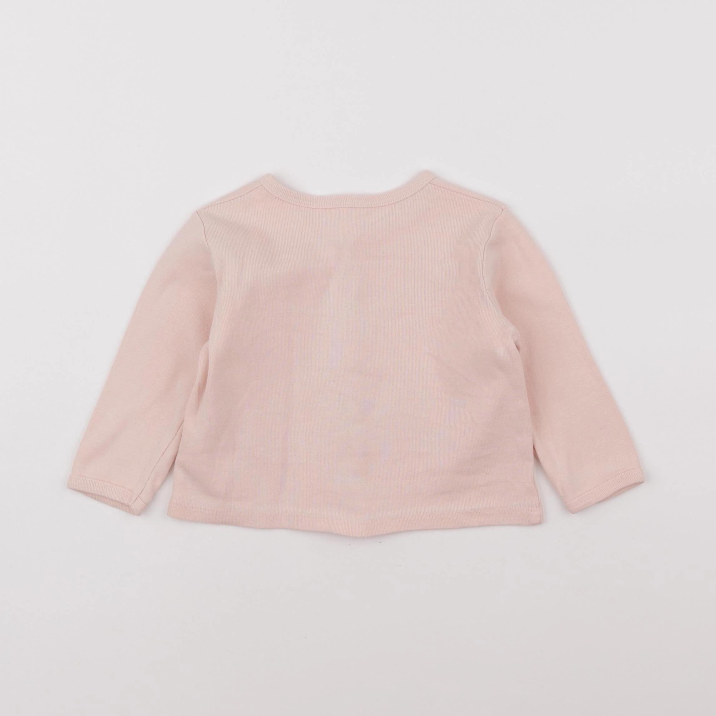 Vertbaudet - gilet rose - 12 mois