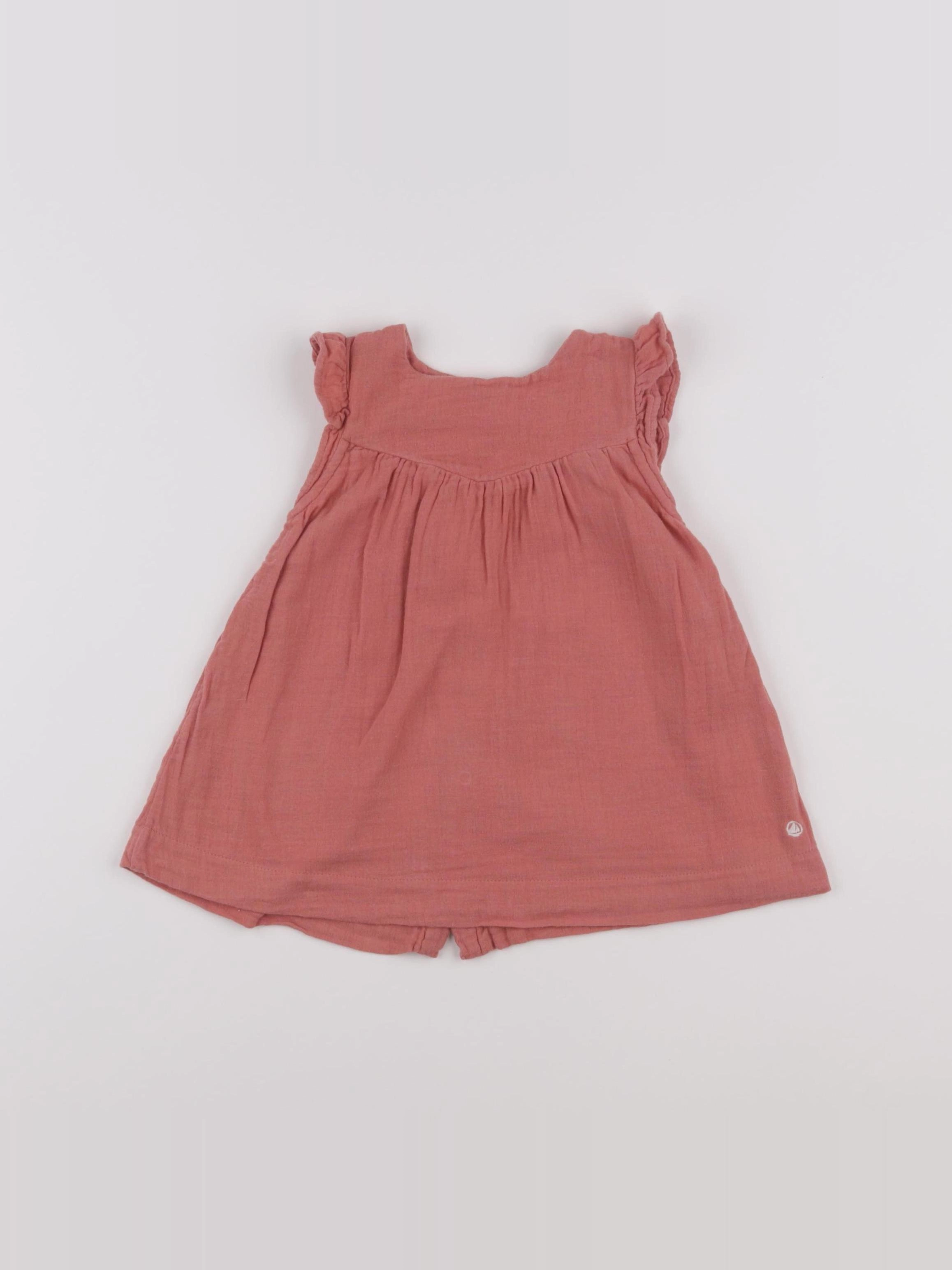 Petit Bateau - robe rose - 6 mois