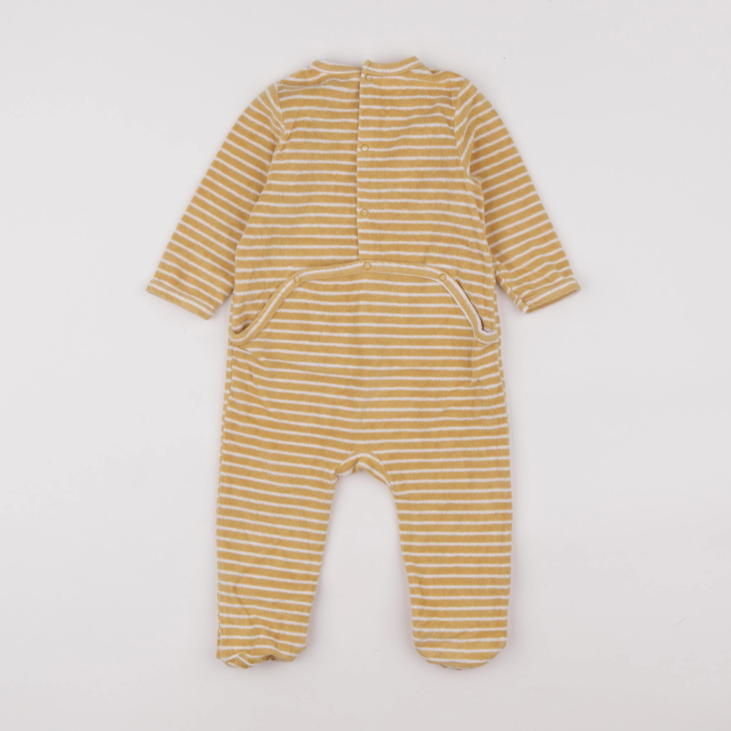 Vertbaudet - pyjama velours jaune - 9 mois