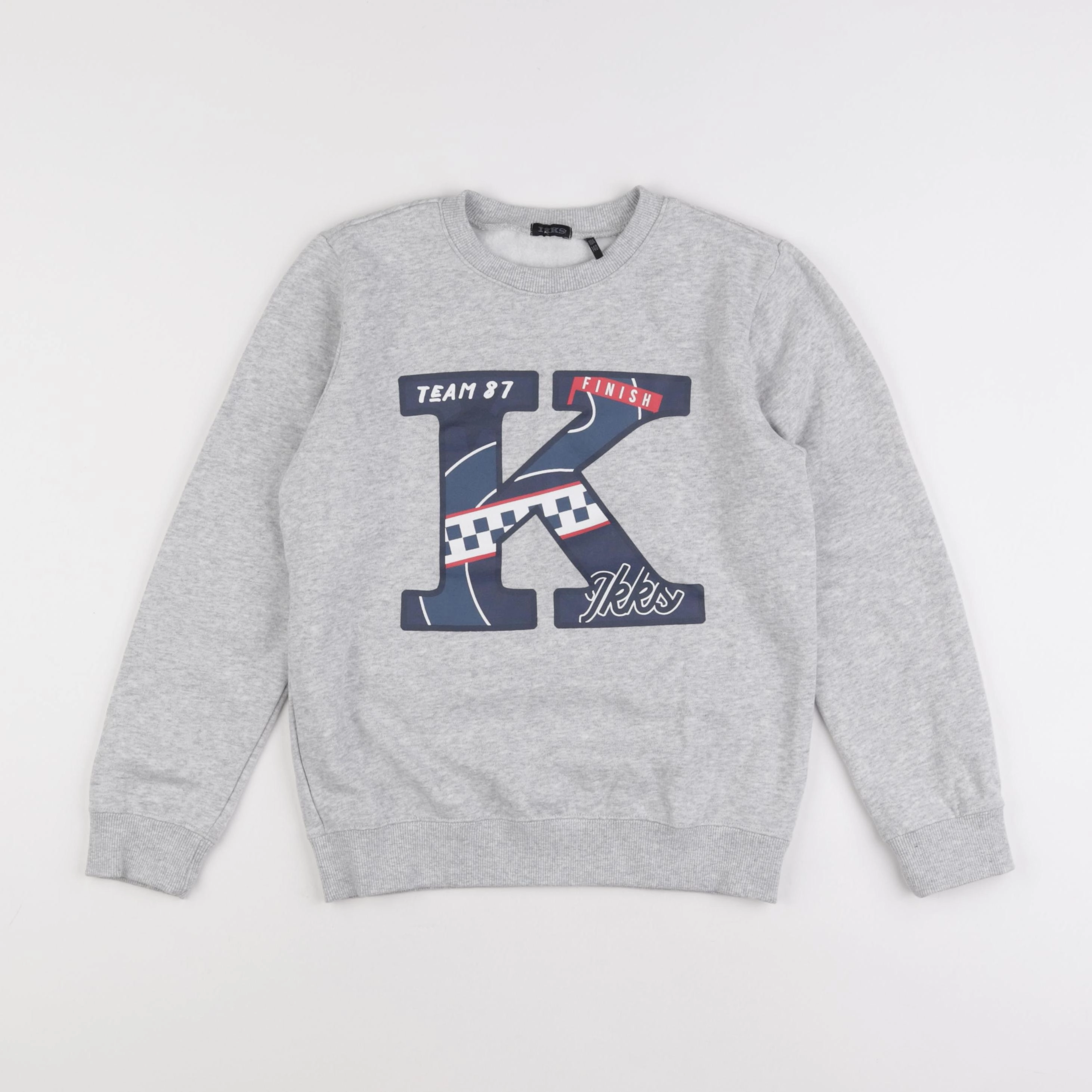 IKKS - sweat gris - 10 ans