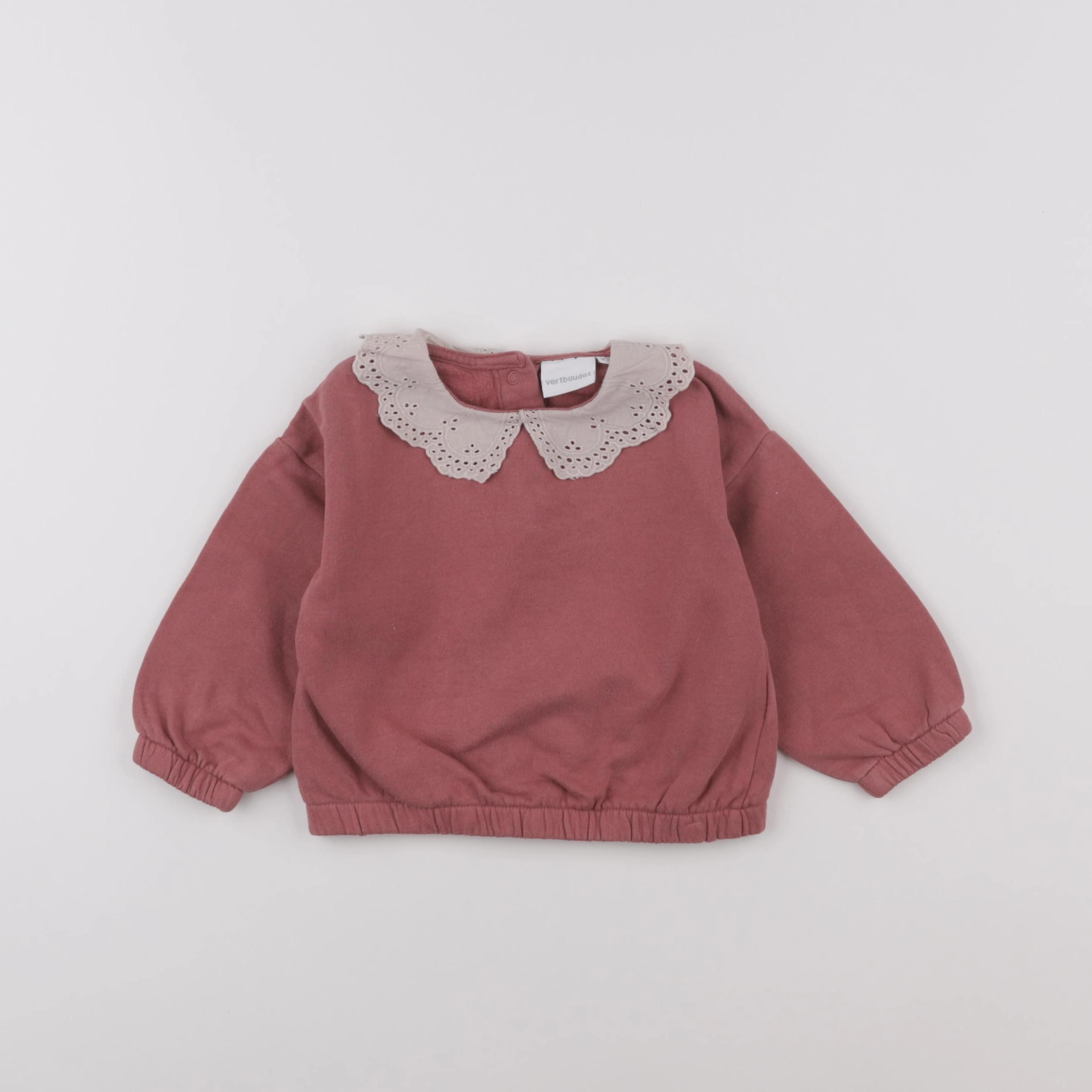 Vertbaudet - sweat rose - 18 mois