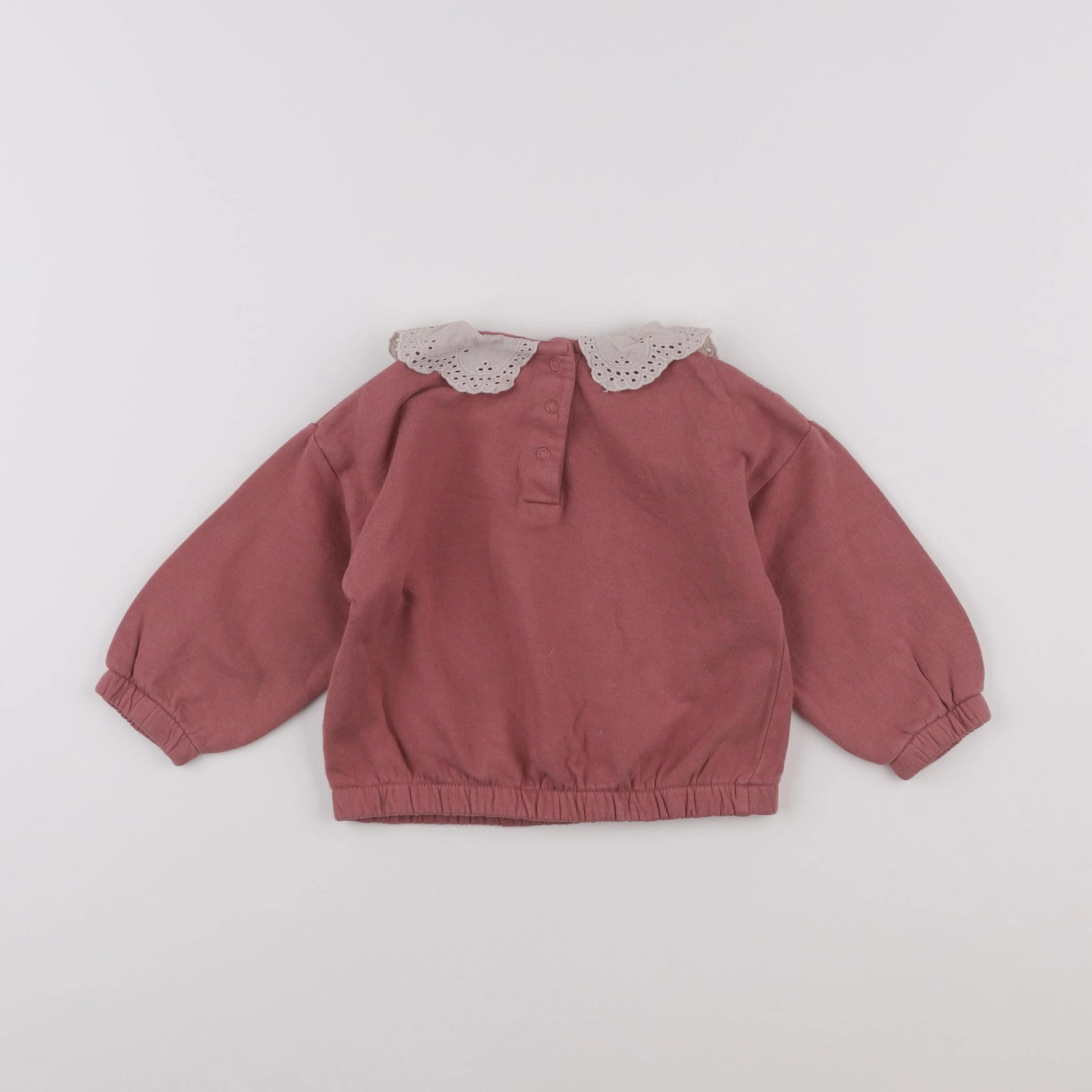 Vertbaudet - sweat rose - 18 mois